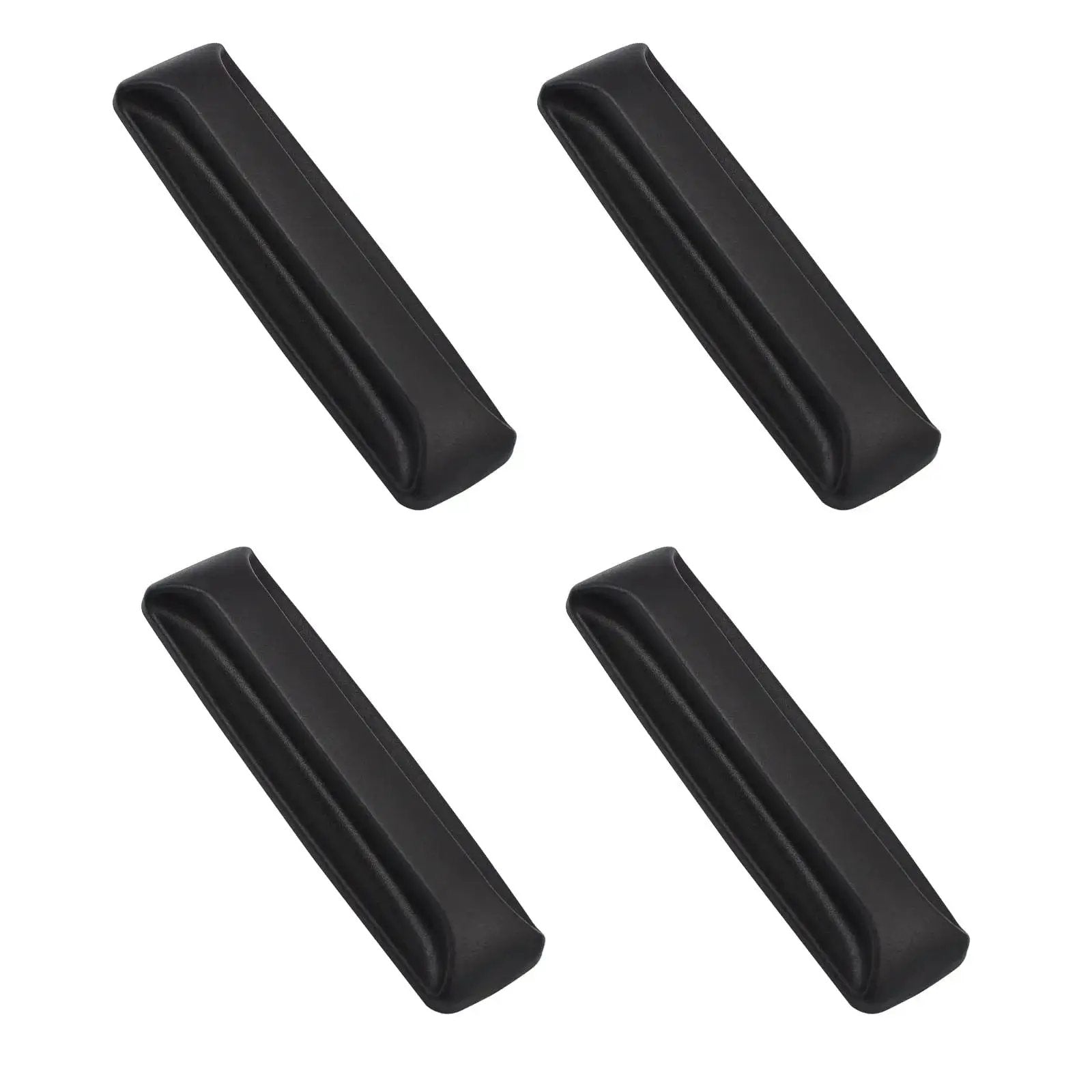 4 Pack Self Adhesive Cabinet Handle Pulls For Drawers Cabinets And Doors With Instant Attachment Black ABS Material No Drilling Easy Grip