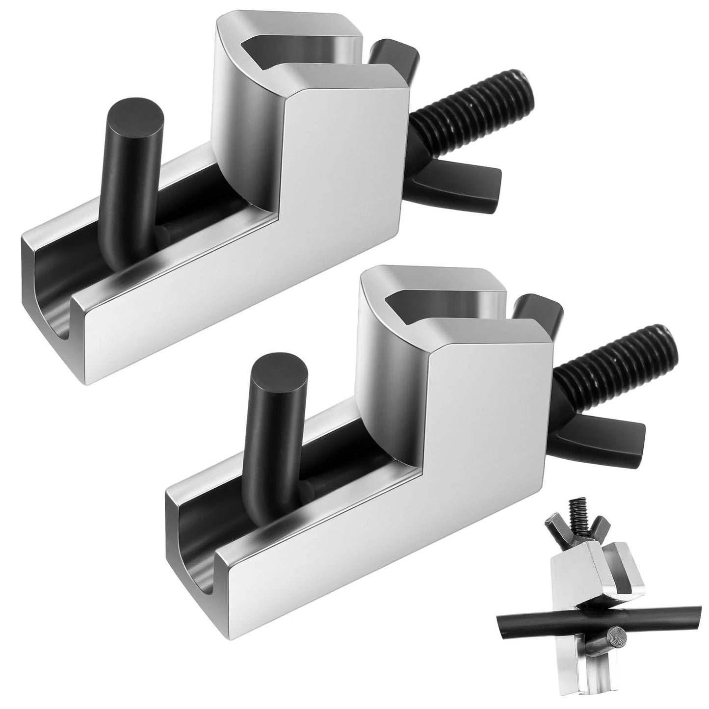 Brake Line Clamp Kit Two Pack Hose Pinch Pliers For Fuel Lines Gas Lines Radiator Hoses And Vacuum Hoses Up To 1 Inch Diameter Metal Clamp Set That Will Not Damage Hoses Quick Pinch And Seal Feekoon Compatible viewed from front and side angles