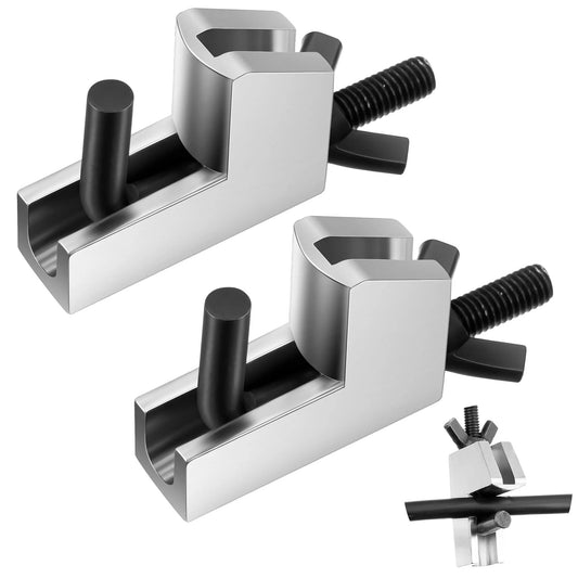 Brake Line Clamp Kit Two Pack Hose Pinch Pliers For Fuel Lines Gas Lines Radiator Hoses And Vacuum Hoses Up To 1 Inch Diameter Metal Clamp Set That Will Not Damage Hoses Quick Pinch And Seal Feekoon Compatible viewed from front and side angles