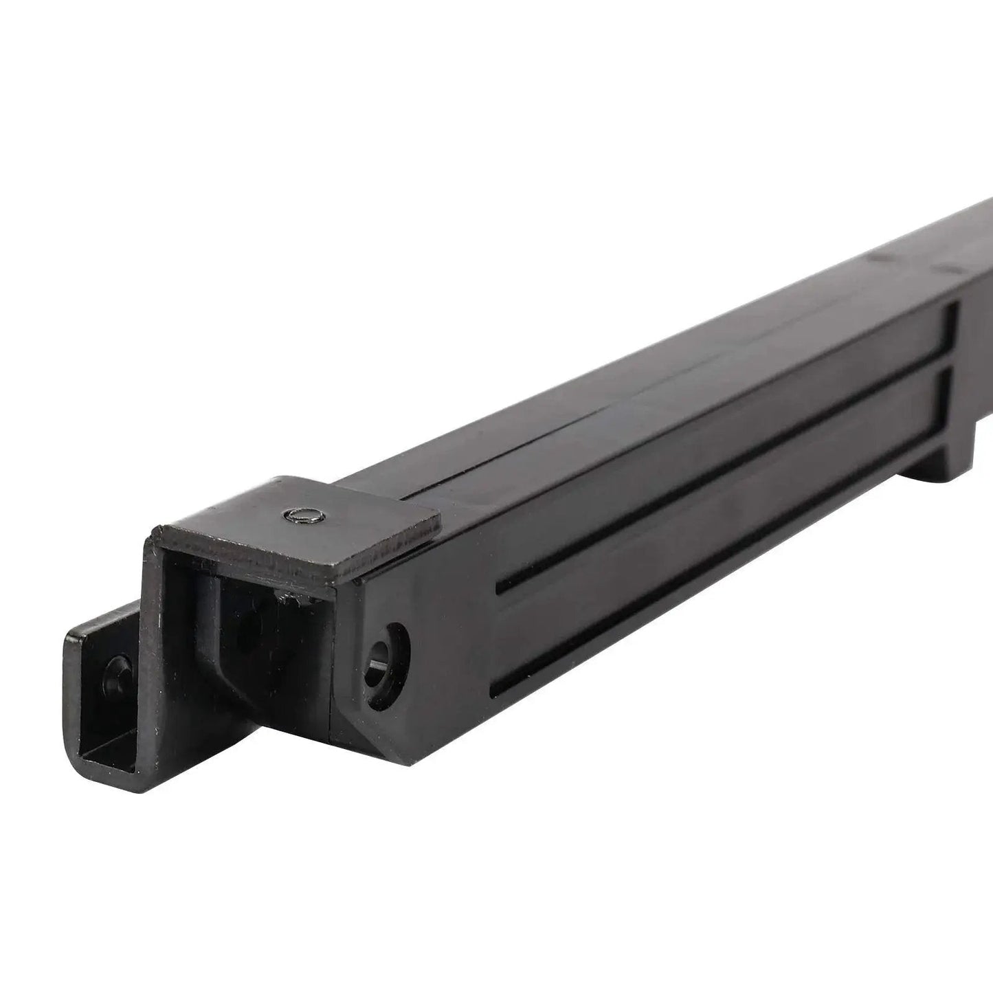 Side view of 4 Pack Barn Door Soft Close Mechanisms With Spring Buffer Dampers For Sliding Barn Door Hardware Supports Door Weights 70 To 160 Pounds Adjustable Actuators One Way Operation Durable Door Stopper System