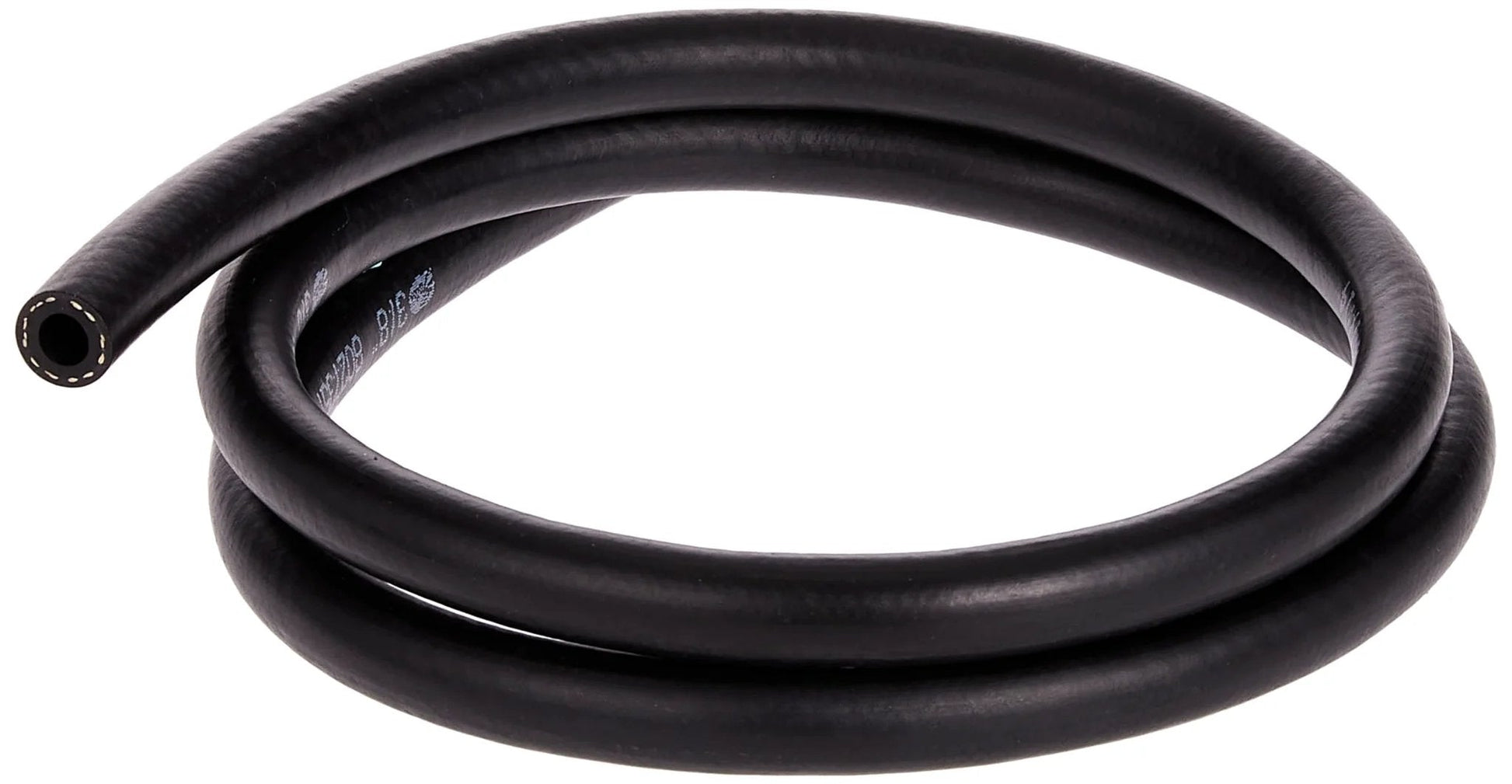 Coiled Heavy Duty Transmission Oil Cooler Hose Three Eighths Inch Diameter Four And A Half Foot Length With Double Cross Braided Construction For Tight Radius Transmission Fluid Lines For DIY Install Hayden Automotive.