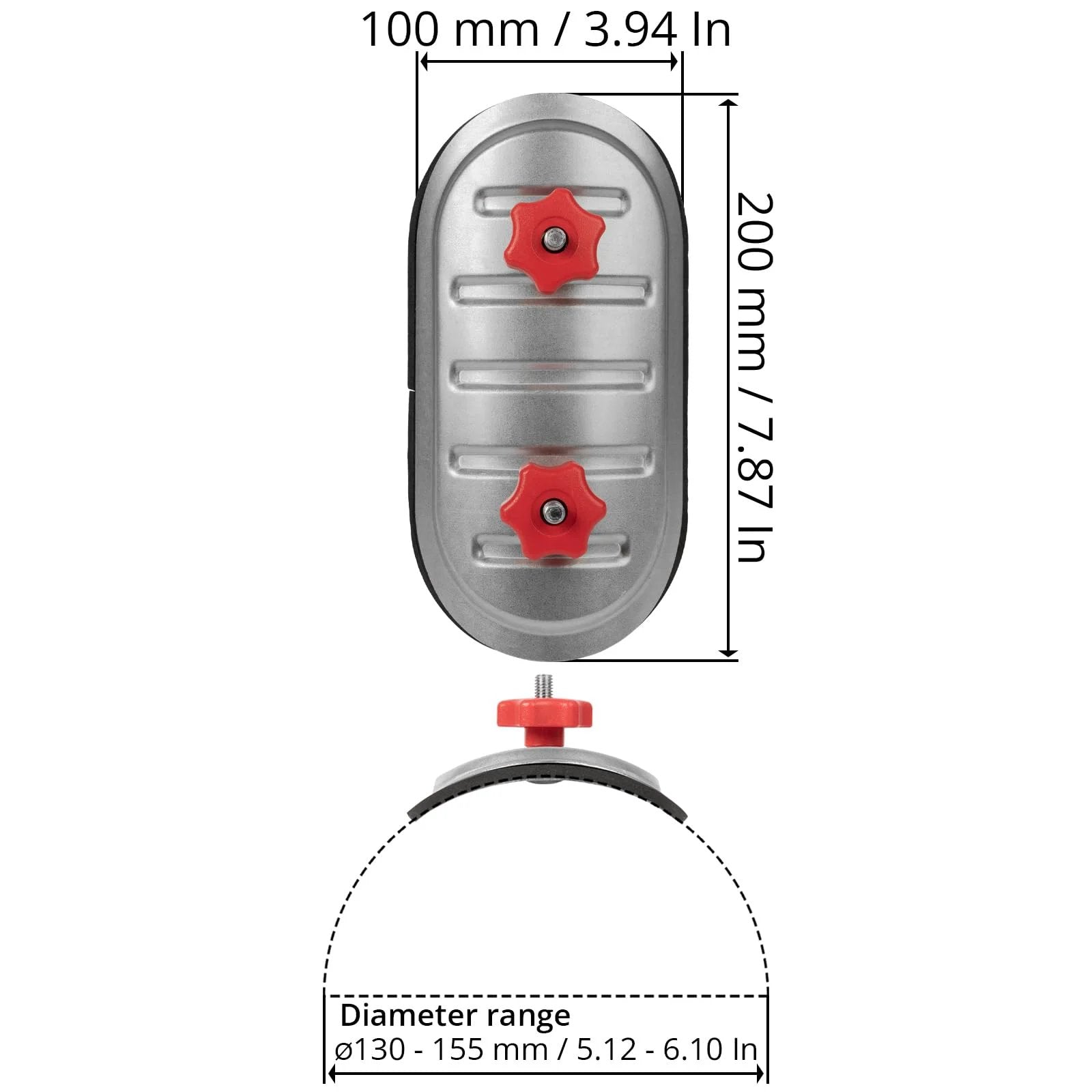 Six Inch Round Duct Access Door For Ducting Inspection And Maintenance With Airtight Seal And Rubber Gasket, showing dimensions.
