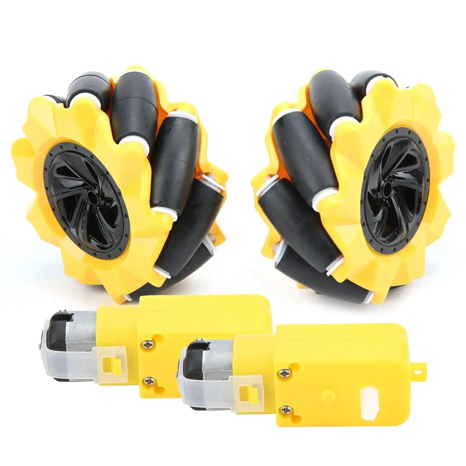 Mecanum Wheel For Geared Motor Robot Car Projects With Rubber Coated Surface 80 Mm Diameter Omnidirectional Wheel Kit