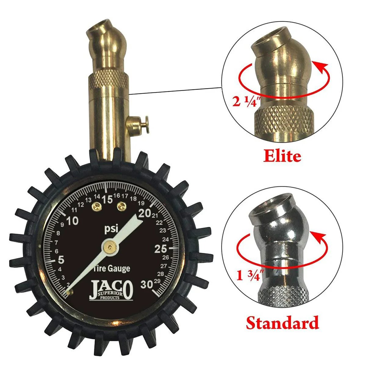 Low Pressure Tire Gauge For ATVs UTVs Dirt Bikes And Off Road Vehicles ANSI Accurate To 1.5 Percent No Battery Needed Built Tough With A Solid Feel Delivers Precise 30 PSI Readings For Tractors And Other Off Road Machines.