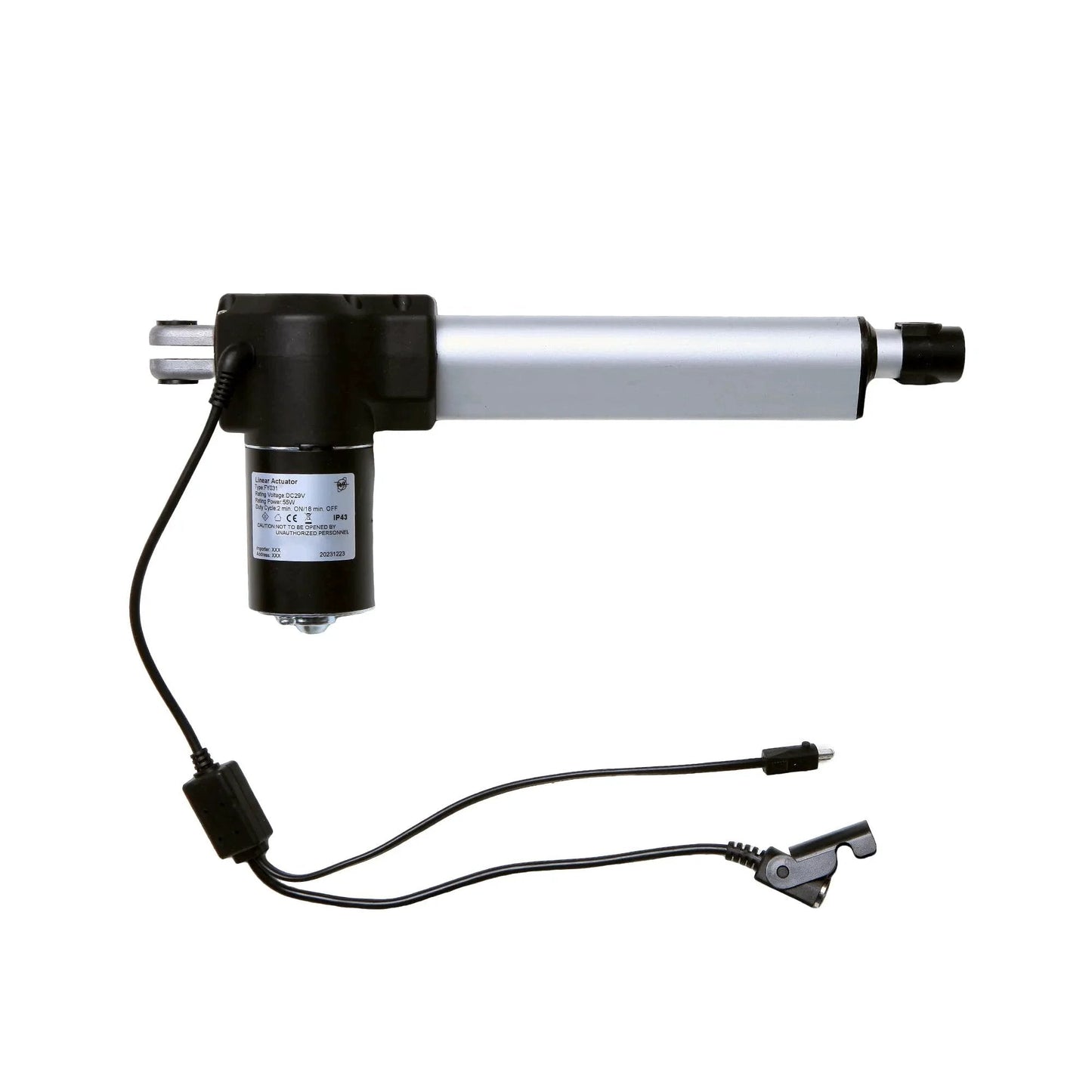 FY031 Linear Actuator For Power Recliner Lift Chairs Replacement Motor JDR OEM, 178mm Stroke, 347mm Install Length unit side view