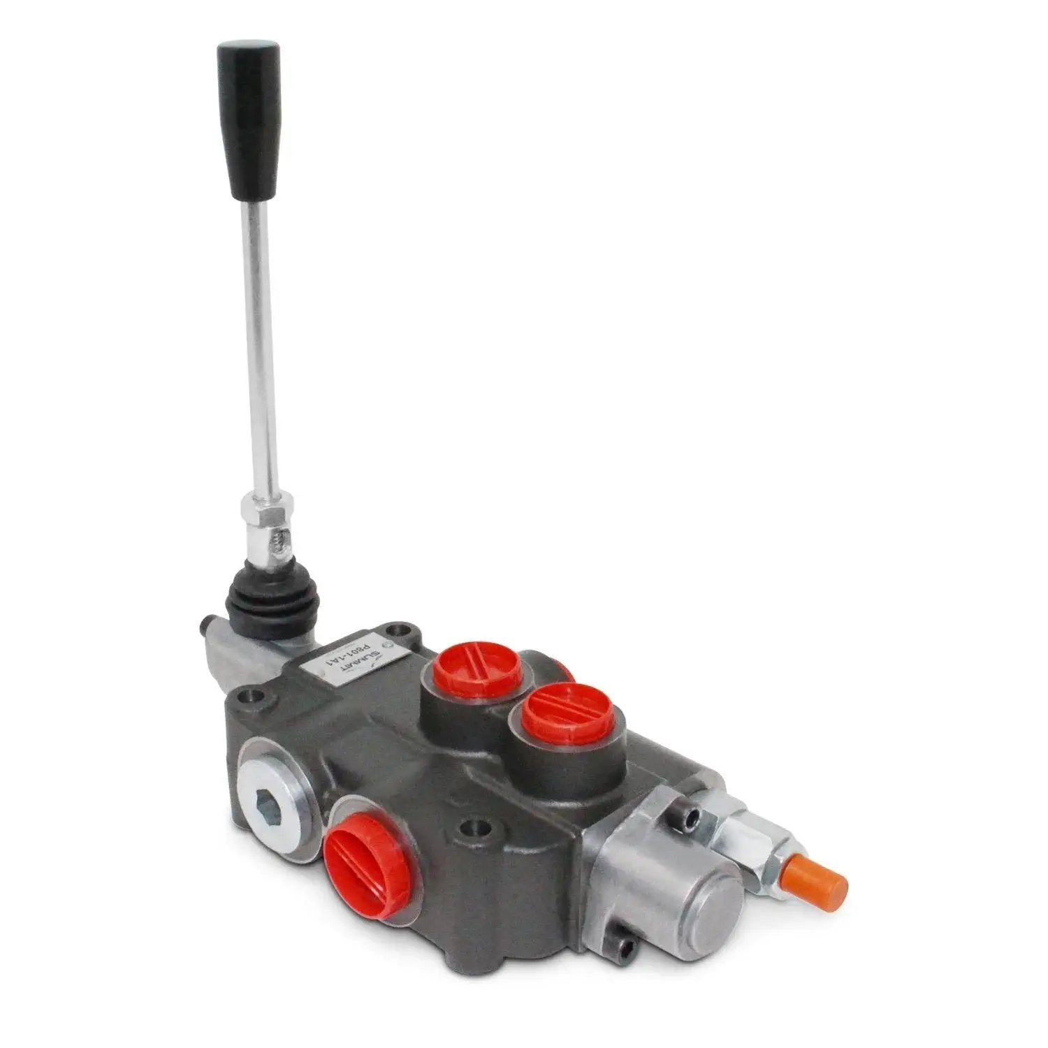 Open Center Monoblock Hydraulic Directional Control Valve With One Spool, 21 GPM, 3625 PSI, SAE Ports, Spring Return, Anti Drop Load Checks