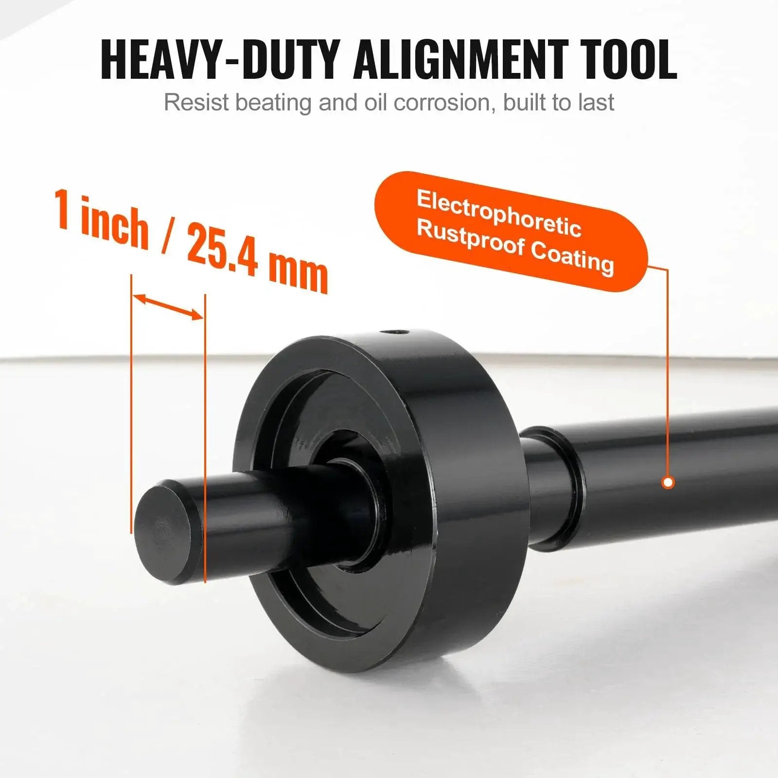 Heavy-duty alignment tool with 1 inch diameter and electrophoretic coating, part of the Gimbal Bearing Alignment And Install Kit For Marine Engines Heavy Duty Alignment Tools Set Compatible With Mercruiser Alpha Alpha 1 MR Bravo OMC Cobra And Volvo Drives With Precision Tools For Accurate Alignment And Durable Construction