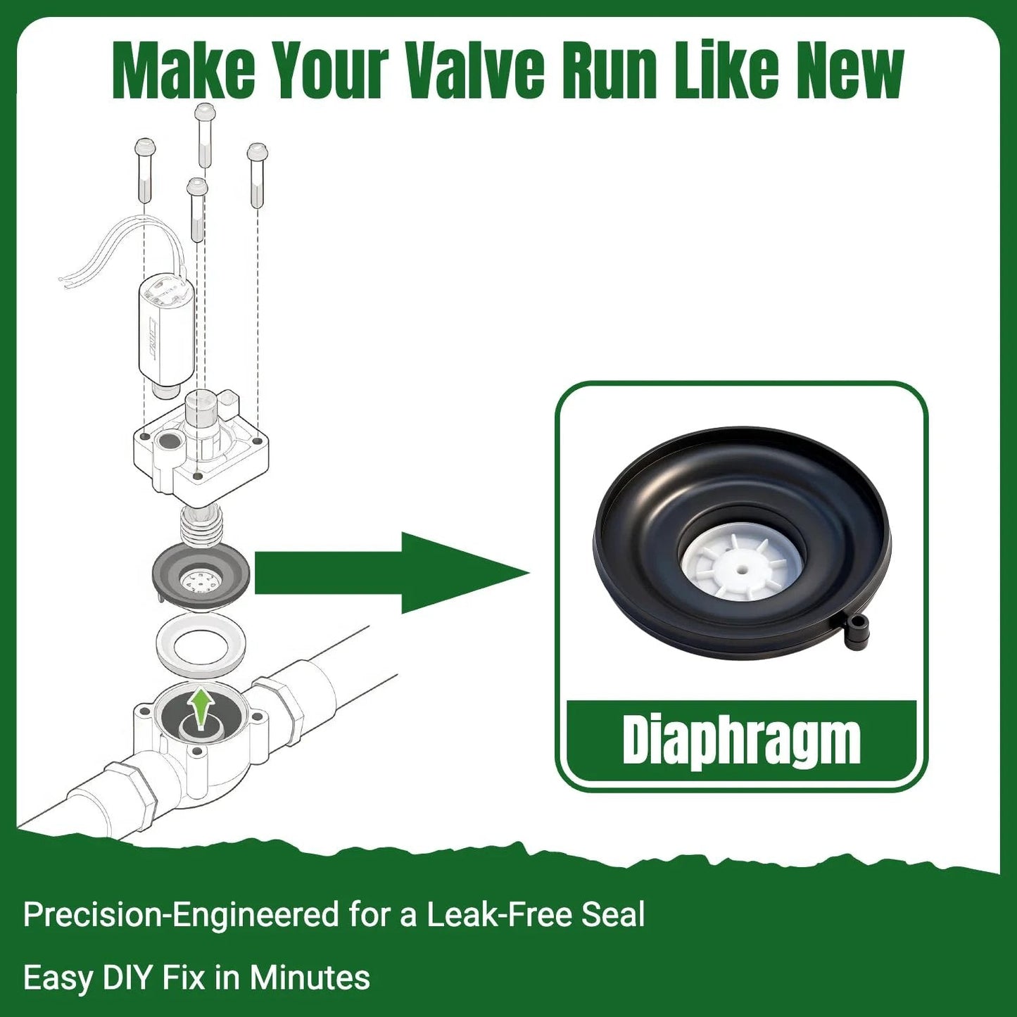 4 Pack Sprinkler Valve Diaphragm Repair Kit For Hunter PGV SRV ASV Valves Three Quarter Inch And One Inch Durable NBR Buna N Rubber