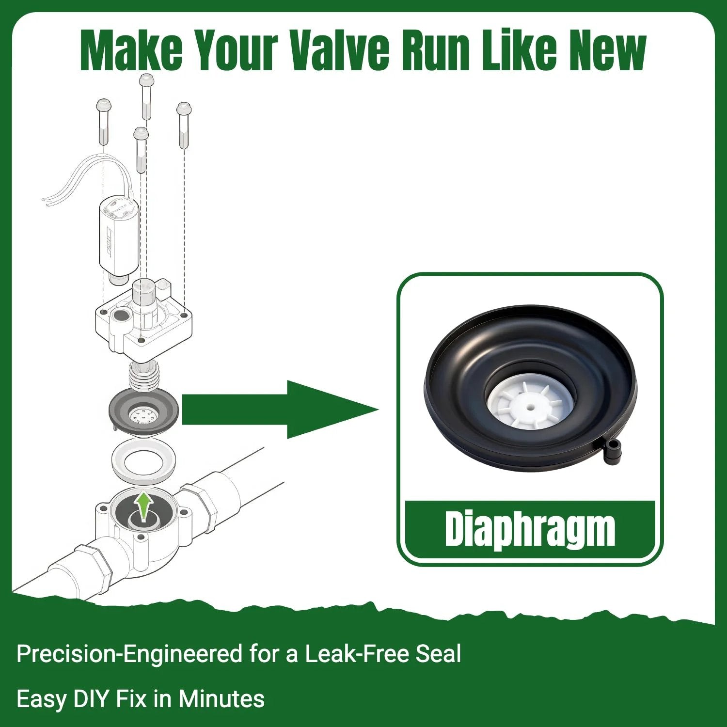 4 Pack Sprinkler Valve Diaphragm Repair Kit For Hunter PGV SRV ASV Valves Three Quarter Inch And One Inch Durable NBR Buna N Rubber