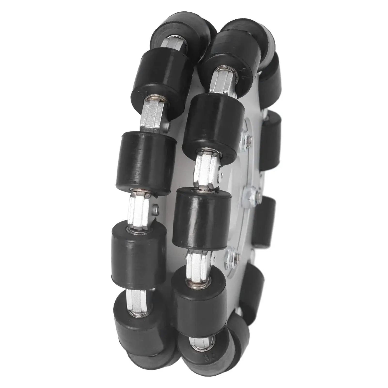 Double Aluminum Omni Wheel 127mm Premium Omni Directional Wheel With 360 Degree Rotation For Robot Replacement Parts Featuring 22 Rubber Rollers And 30kg Load Capacity