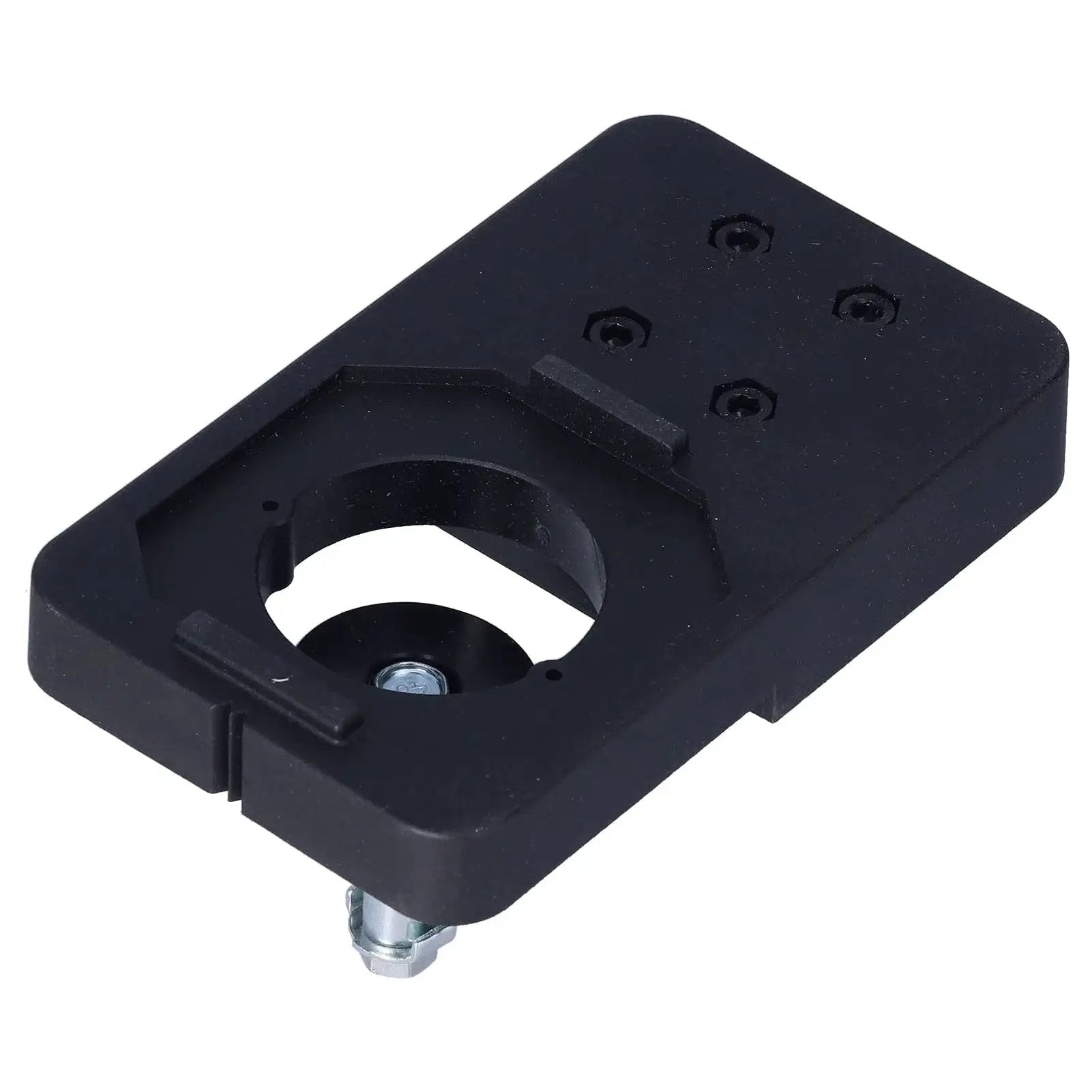 Household Woodworking Hinge Boring Jig Kit 35mm And 1.4 Inch Hole Opener showing black ABS housing with central opening