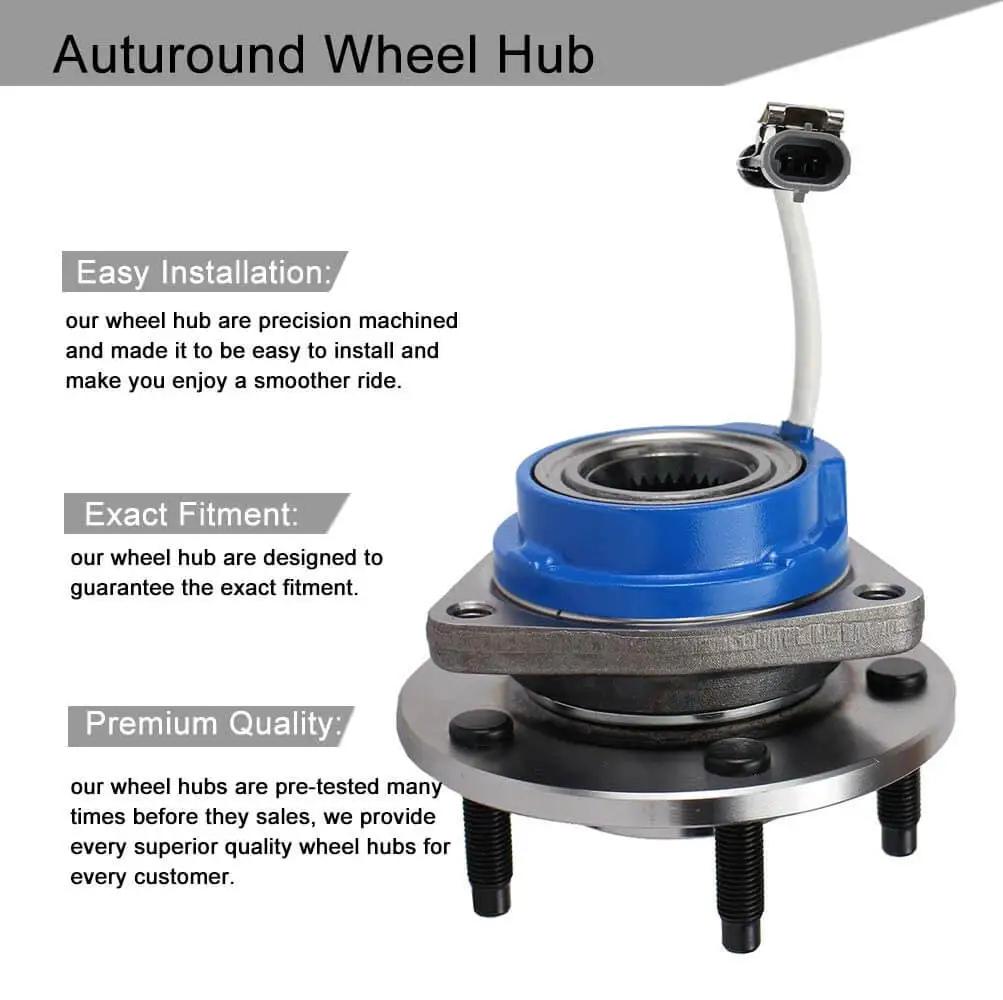 Front Wheel Hub Bearing Assembly 513121 Fit Chevy Buick Cadillac Pontiac 5-Lug with ABS showing easy installation and quality features