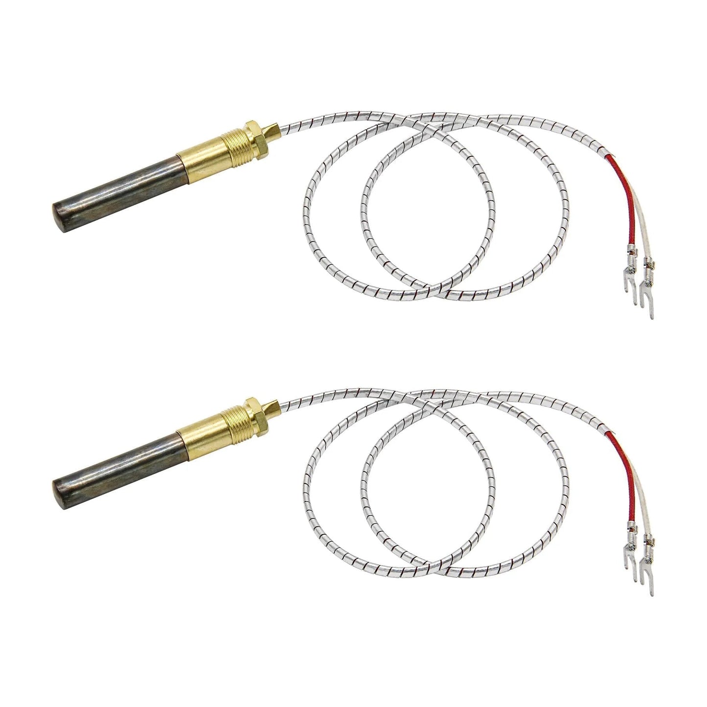 Two Pack 24 Inch 750mV Thermopile Generators Q313A Compatible With Heat Glo Heatilator Gas Ovens Fireplaces Water Heaters And More