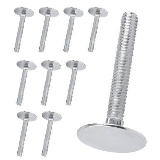 1/4-20 X 2 Elevator Bolts Zinc Plated Flat Head Heavy Duty Fasteners For Roll Up Doors, Decks, Garage Mounts, Trailers And Outdoor Projects, 10 Pack Now