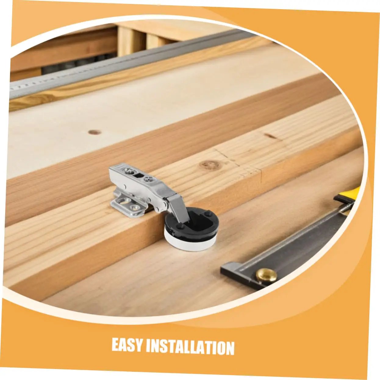 Soft Close Glass Door Hinges Set Of 3 For Inset Cabinets With Concealed Hydraulic Damping Heavy Duty Metal Build, installed view