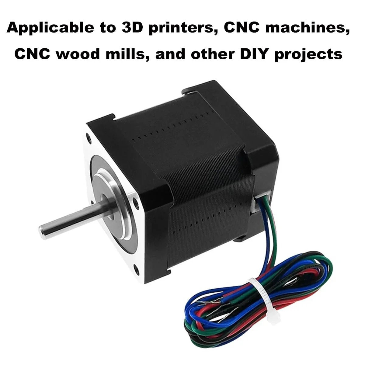 5 Pack NEMA 17 Stepper Motors 2A Bipolar Beefy Torque 59 Ncm 84 Oz In 48mm 4 Lead With 1 Meter Cable And Connector For 3D Printers CNC Machines