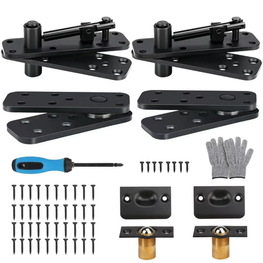 2 Pack Stainless Steel Hidden Door Hinges With 360 Degree Rotation For Secret Doors Beefy Heavy Duty Pivot Hinges set with screws