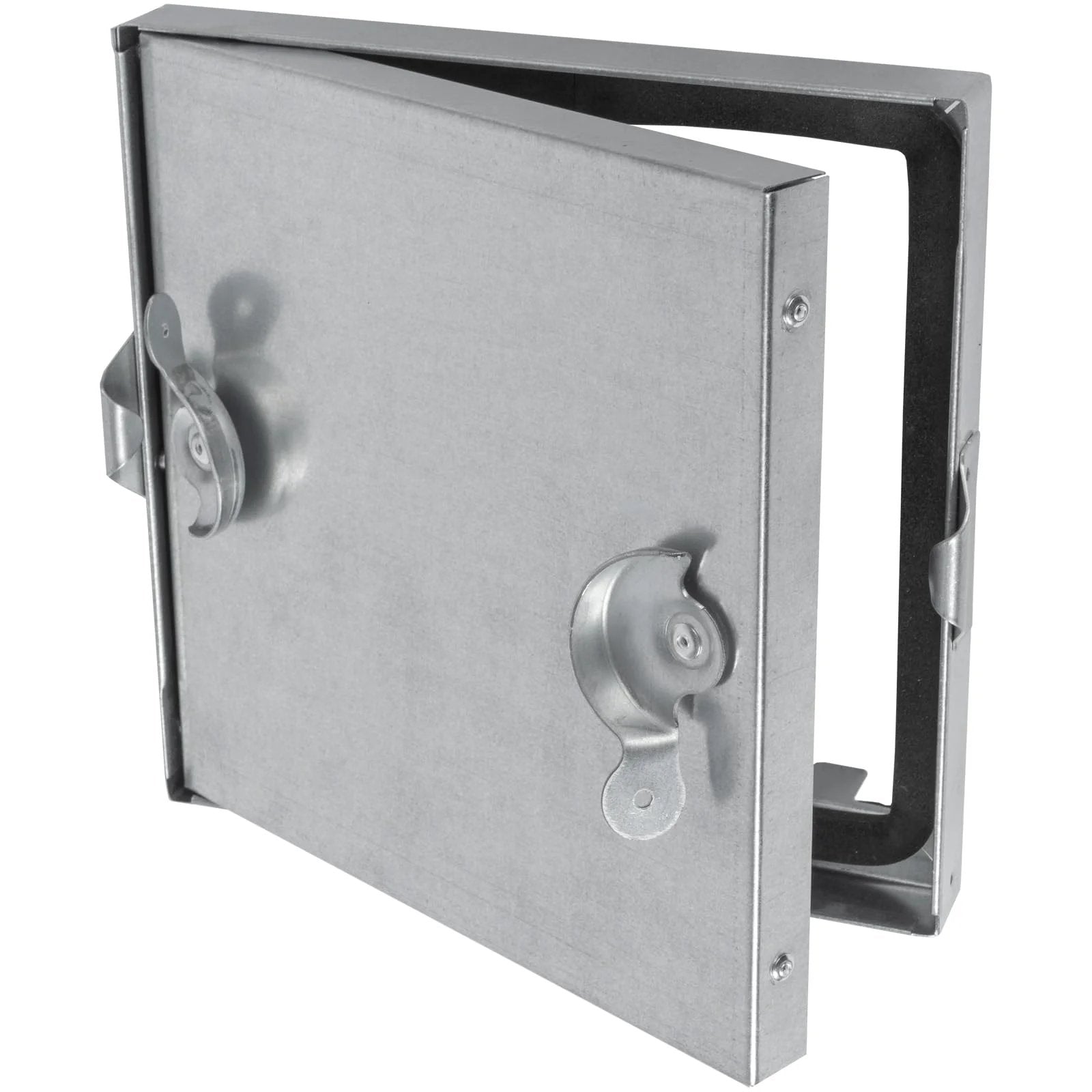 8 X 8 Inch Galvanized Steel Duct Access Door With Airtight Insulation For Crawl Space, Hinged Two Clasp Lock, open view