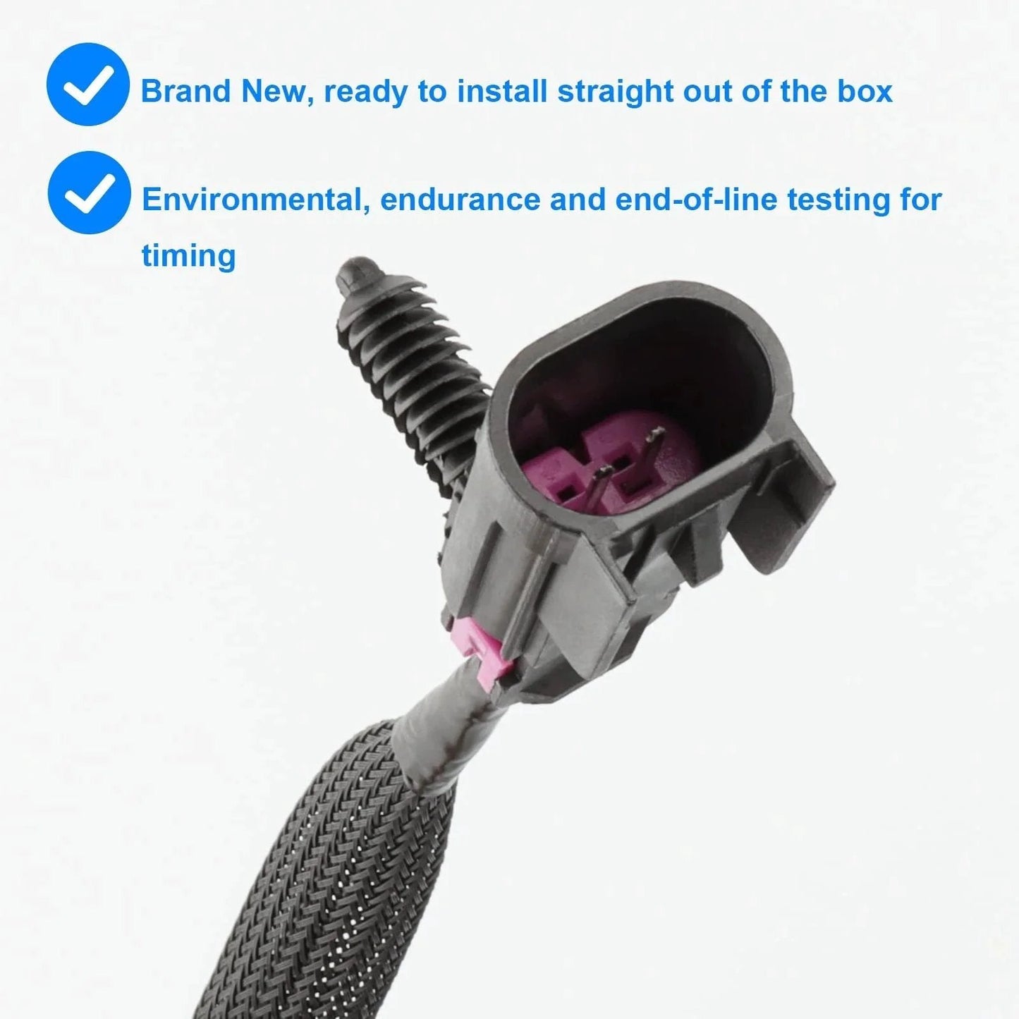 Close-up of Premium Engine Coolant Temperature Sensor Replacement 2134233 for Buick Chevy GMC Hummer Isuzu with wiring harness