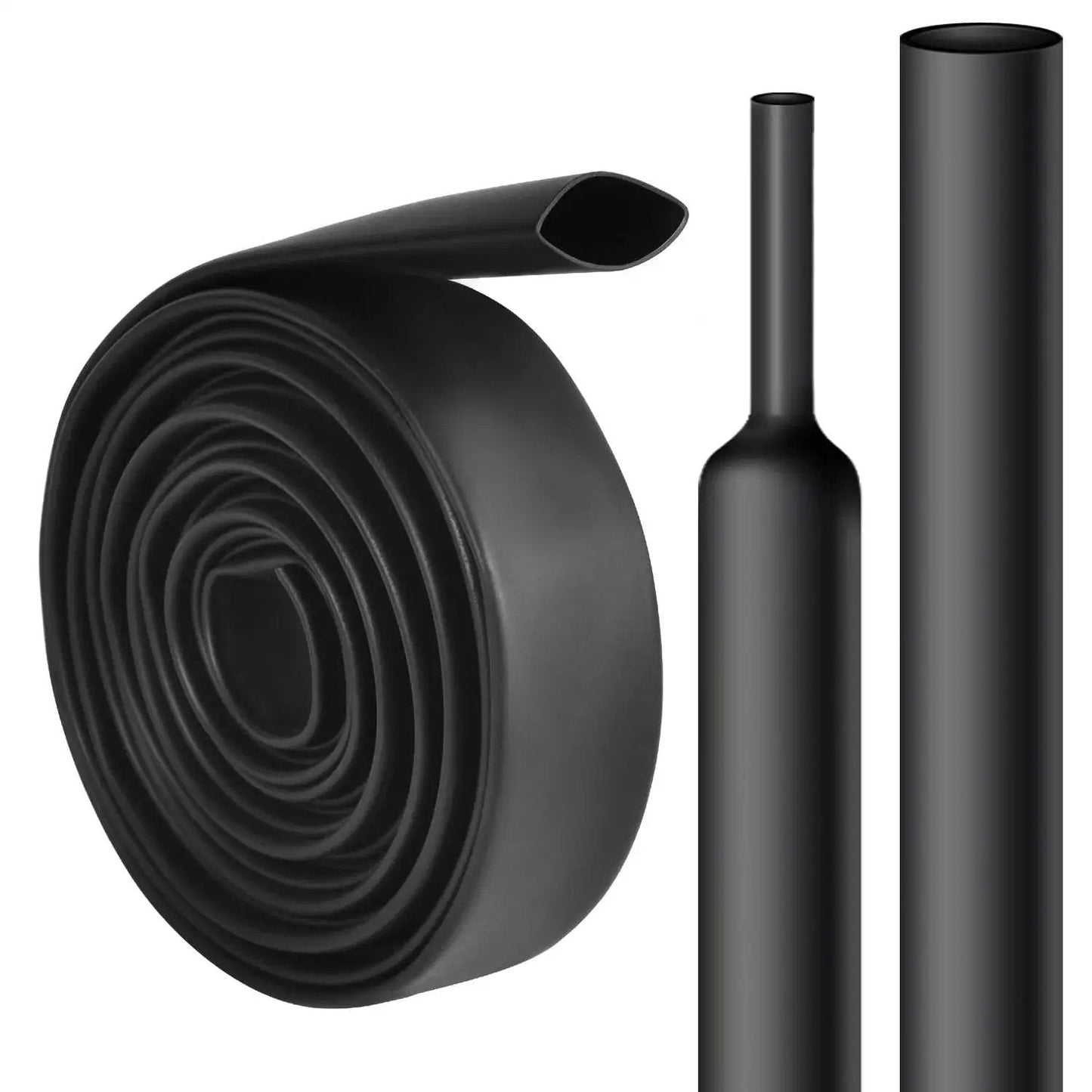 Half Inch Heat Shrink Tubing 10 Ft 3 To 1 Waterproof Adhesive Lined Dual Wall, coiled and straight sections