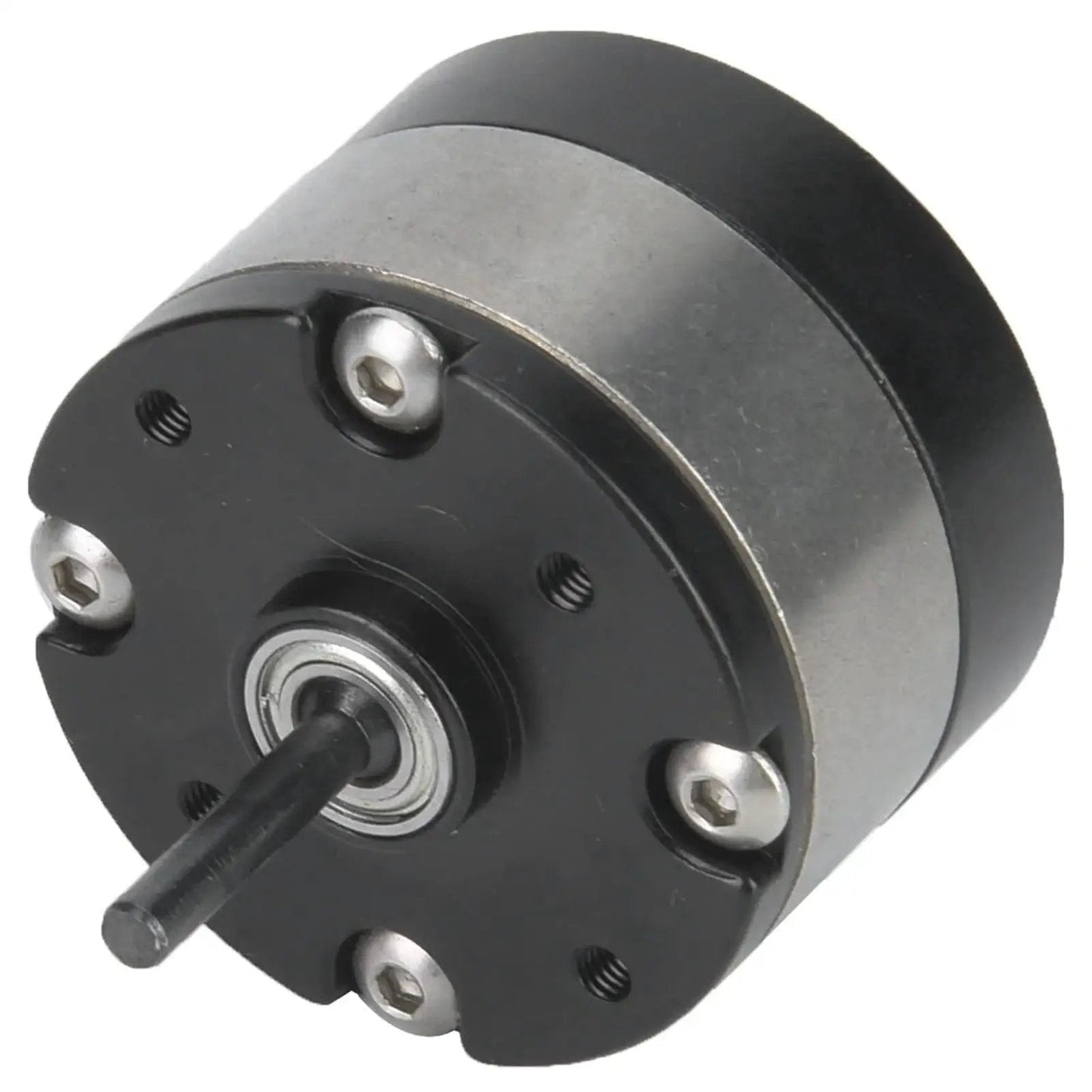 Three To One Planetary Gear Reduction For RC 540 Motors Electric Transmission Reducer, black-metal finish, close-up view