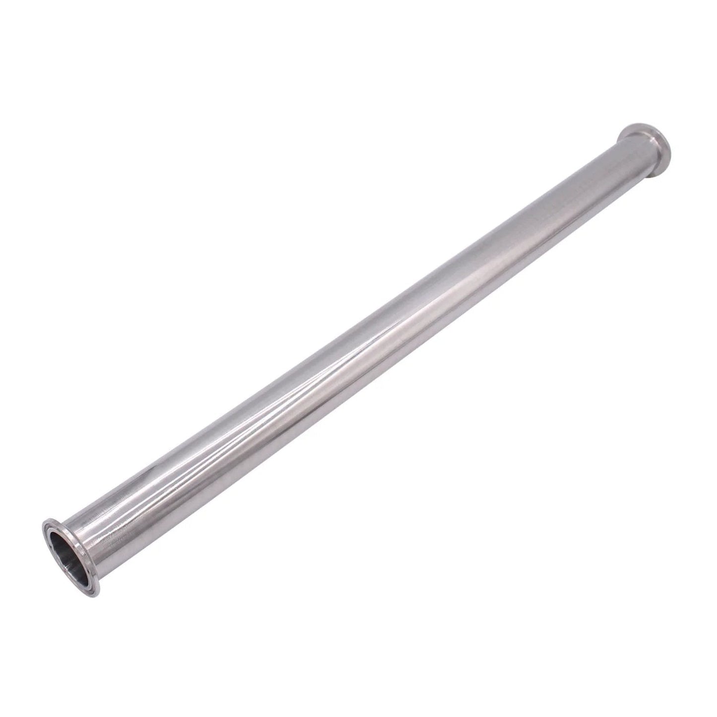 Heavy Duty Sanitary Spool Tube For Tri Clamp 1.5 Inch Connectors, Stainless Steel 304 Seamless Round Tubing, 24 Inch Length, 50.5mm Ferrule
