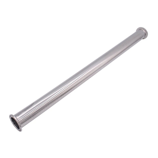 Heavy Duty Sanitary Spool Tube For Tri Clamp 1.5 Inch Connectors, Stainless Steel 304 Seamless Round Tubing, 24 Inch Length, 50.5mm Ferrule