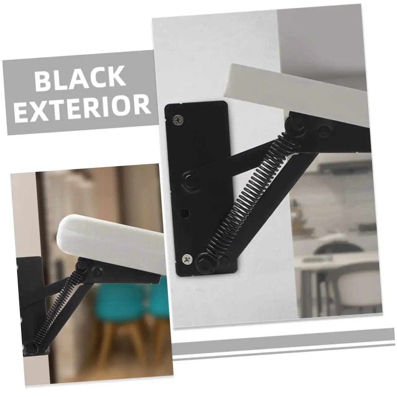 Heavy Duty 2 Pack Folding Hinge Lifting Brackets For Sofas, Beds, And Cabinet Doors With High Load Capacity Foldable Design, No Fuss Easy Install Durable Cold Rolled Steel Versatile Furniture Hardware Built For Daily Use By JECOMPRIS installed view