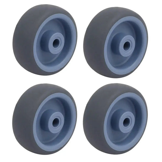 2 Inch Diameter TPR Wheel For Carts And Trolleys With 8.5mm Bore 49 By 22mm Size Quiet Roll Caster Wheel Pulley Roller Four Pieces