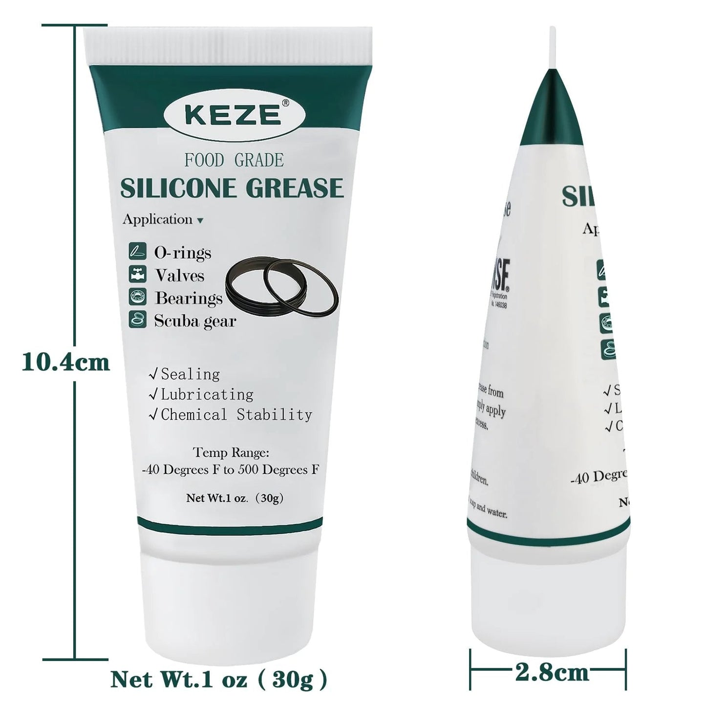 Food Grade Silicone Grease For Faucets And Valves Waterproof Sealant Lubricant 1 Oz 3 Pack NSF Approved For Plumbers O Rings