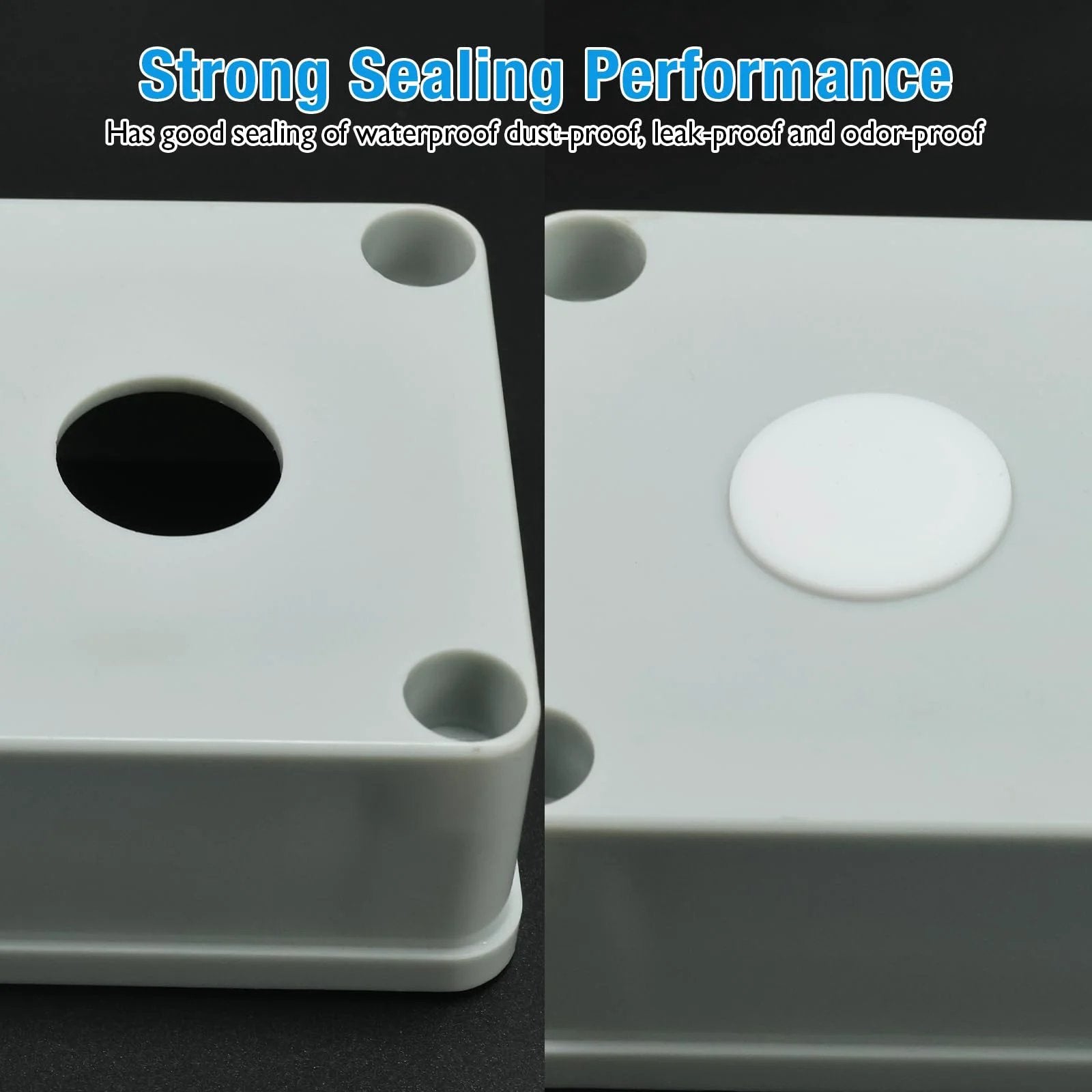 4 Pack 60 Mm Silicone Rubber Plugs Snap In Locking Hole Plugs For 60 Mm Round Holes installed in grey panel showing sealing performance