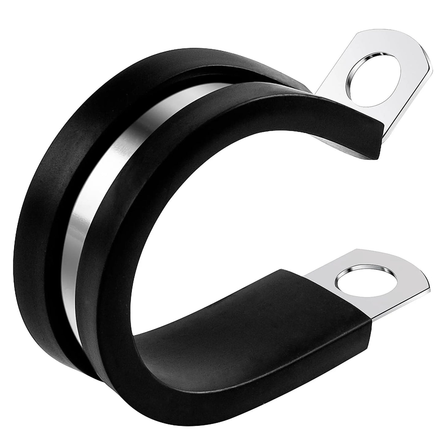 Heavy Duty Stainless Steel Cable Clamps One Half Inch Pack Of 20 With Rubber Coated Cushioned Insulated Clips For Conduit Hose Tube Pipe Wire Or Line Installation Durable Corrosion Resistant No Fuss To Install