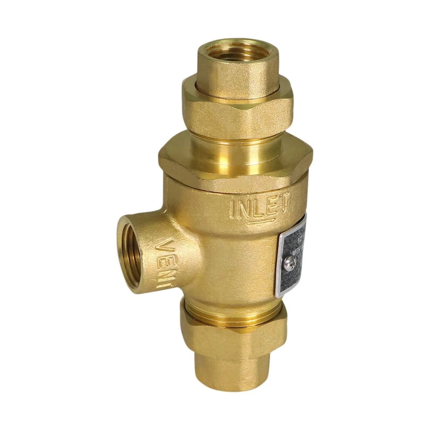 Backflow Preventer Valve for Hydronic Heating Systems One Half Inch FIP Heavy Duty Cast Iron Lead Free And Corrosion Resistant