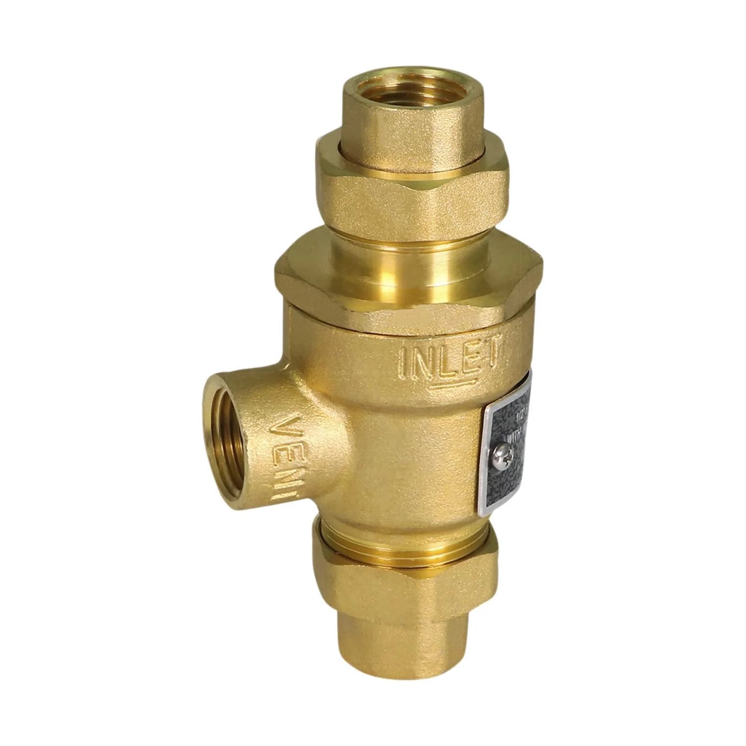Backflow Preventer Valve for Hydronic Heating Systems One Half Inch FIP Heavy Duty Cast Iron Lead Free And Corrosion Resistant
