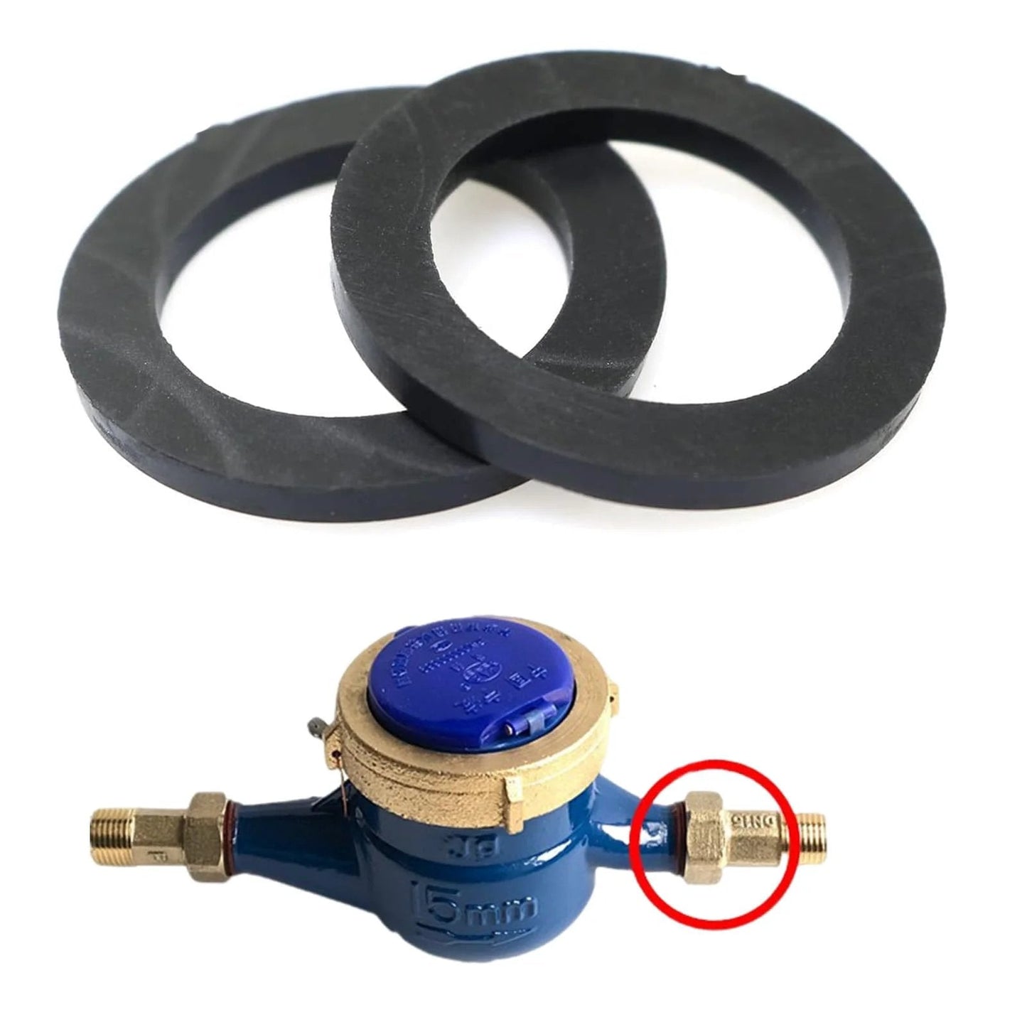 Water Meter Gasket Kit 4 Pcs 26mm ID Rubber O Ring DN25 Slide Joint Seal For Plumbing Replacement Black Gaskets