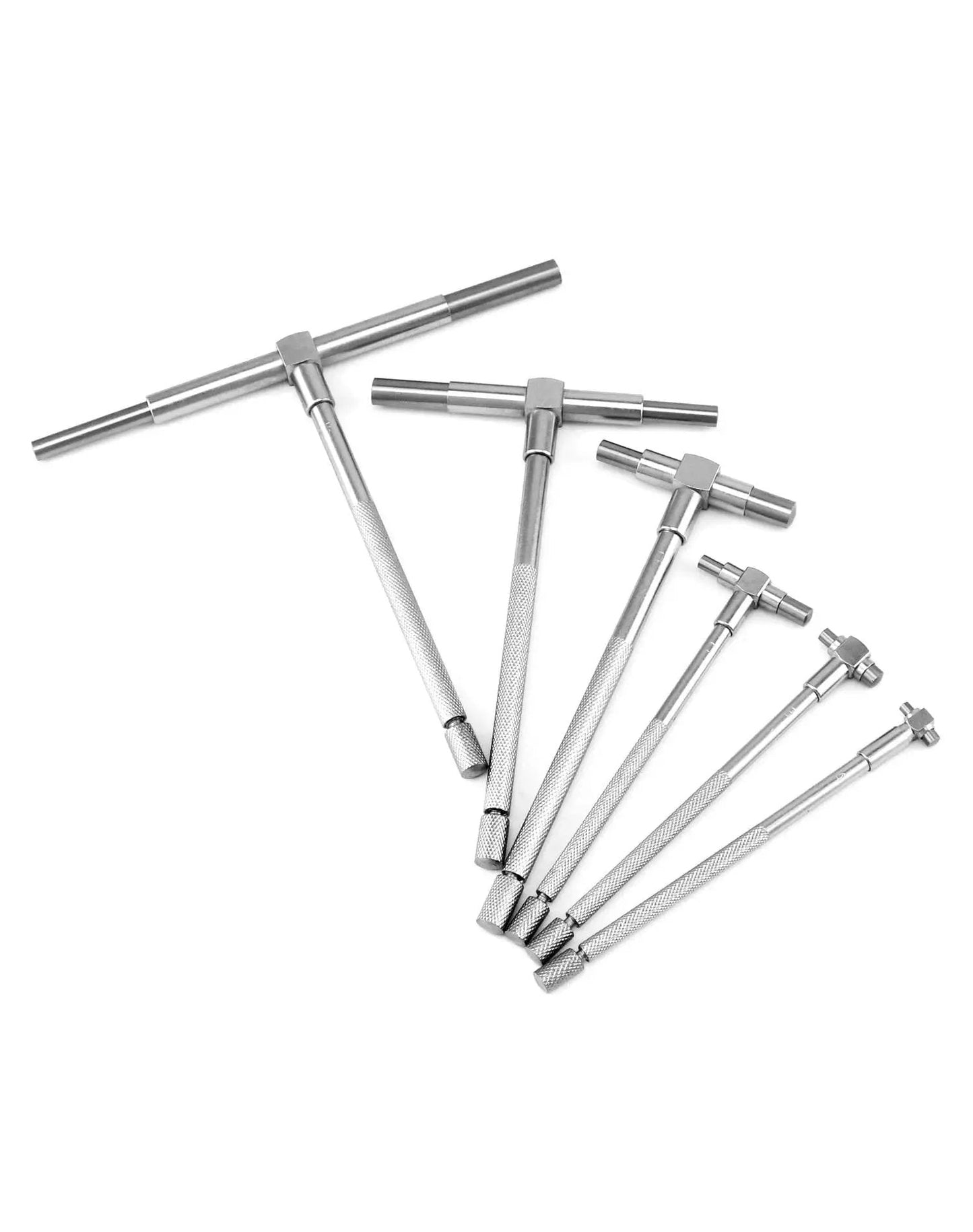 Telescopic Bore Gauge Set Five Sixteenth To Six Inches Six Pack Premium Steel T Bore Hole Gauges with Case Pro Grade Precision Tool