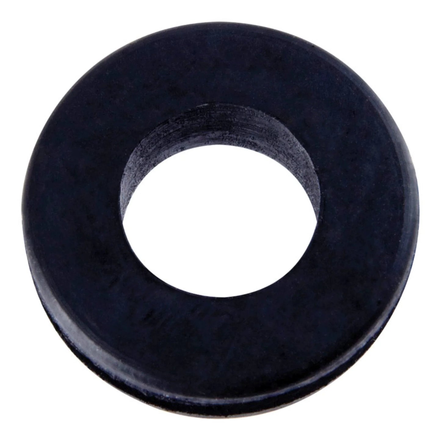 Rubber Grommet 31/32 Inch Outer Diameter X 1/2 Inch Inner Diameter X 9/32 Inch Thick Type OD, black color, top view