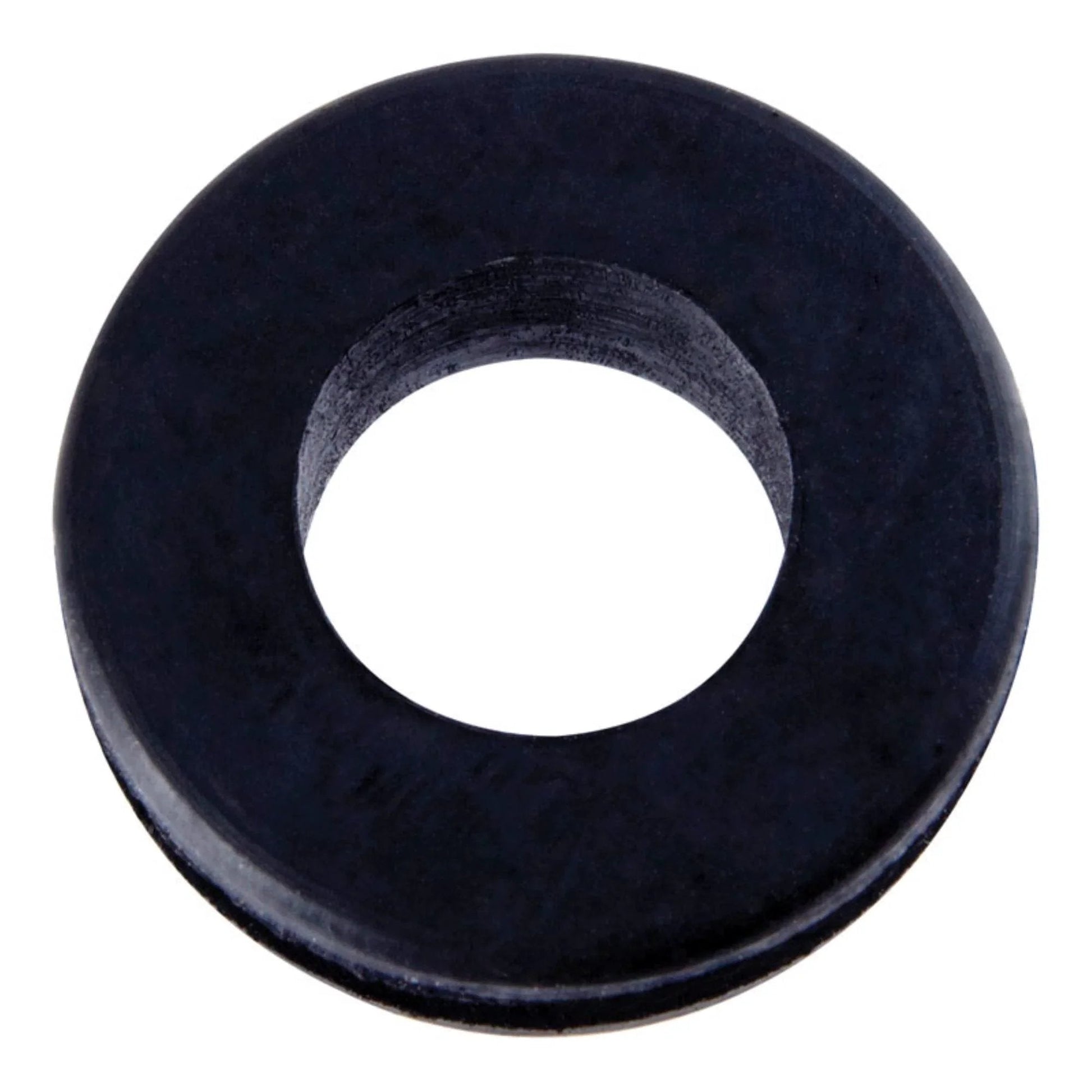 Rubber Grommet 31/32 Inch Outer Diameter X 1/2 Inch Inner Diameter X 9/32 Inch Thick Type OD, black color, top view