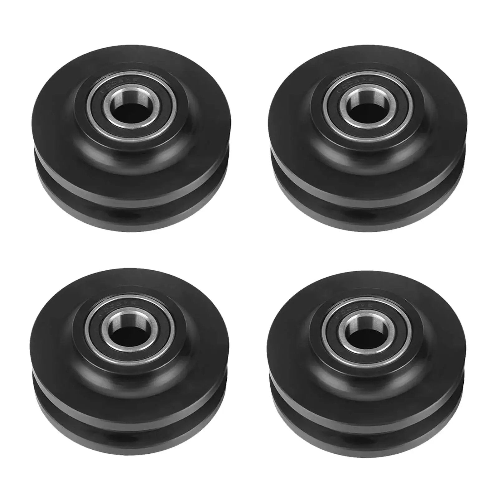 Heavy Duty Sliding Barn Door Wheel Set for Cabinets and Windows, Quiet Smooth Roller Pulleys, Durable Zinc Alloy and Nylon Wheels