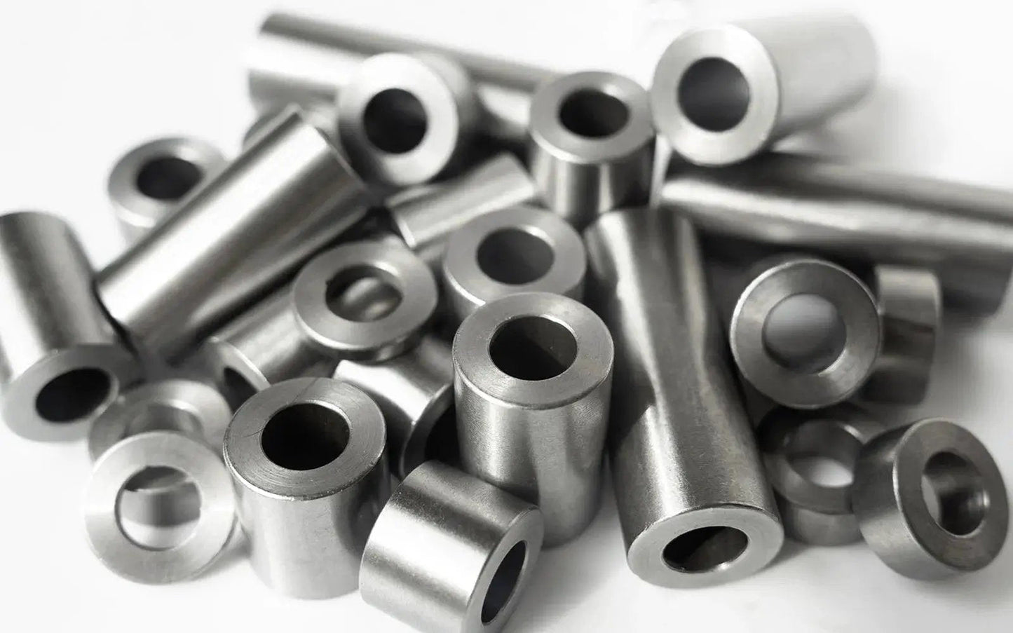 Assorted Steel Spacer 1 Inch OD x 1/2 Inch ID Round Unthreaded Standoff Bushing 2 Inch Length 5 Pack for 1/2 or M12 Bolts