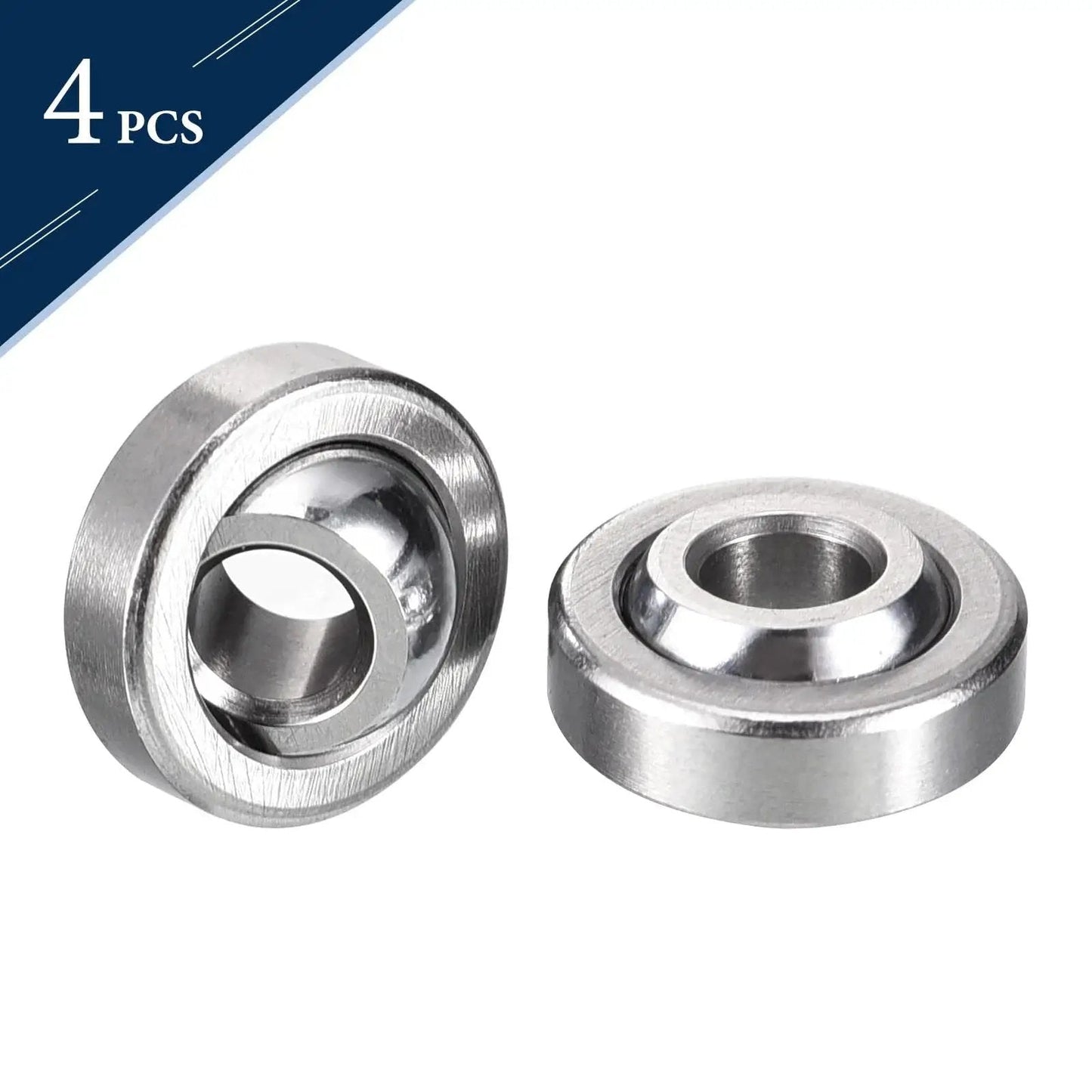 GE4C Radial Spherical Bearings ID 4mm OD 12mm pack of 4, self-lubricating sealed bearings, high temp corrosion-resistant steel