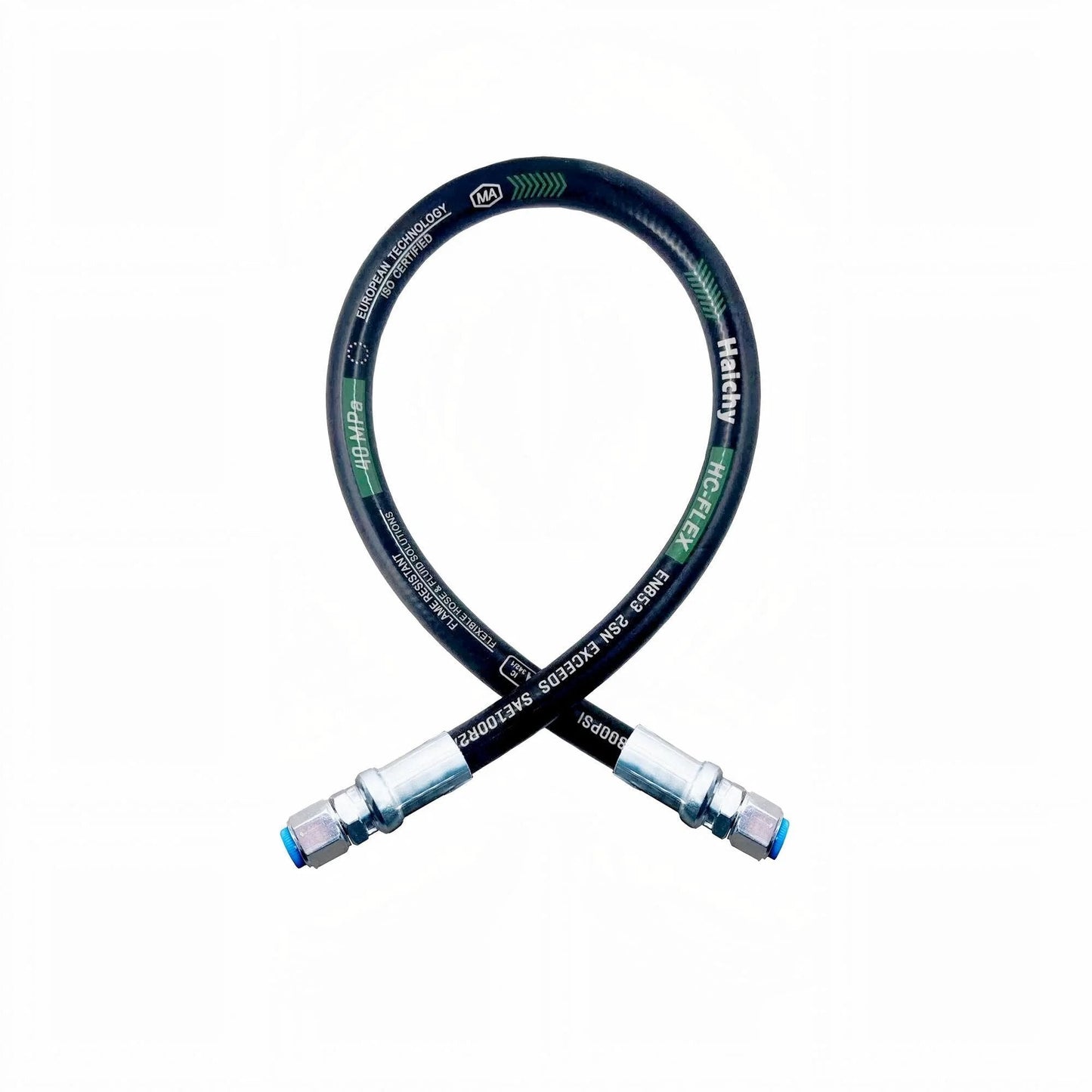 Hydraulic Hose Swivel Assembly 1/2 Inch Hose With Female JIC To Female JIC, 36 Inch Long, 3988 PSI, oil resistant outer cover