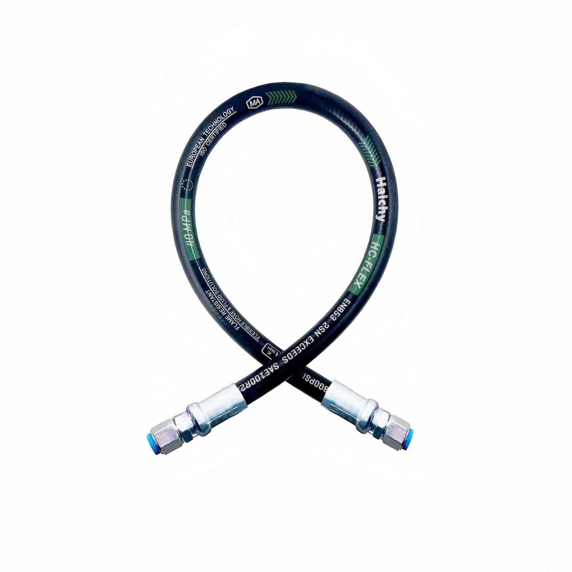 Hydraulic Hose Swivel Assembly 1/2 Inch Hose With Female JIC To Female JIC, 36 Inch Long, 3988 PSI, oil resistant outer cover