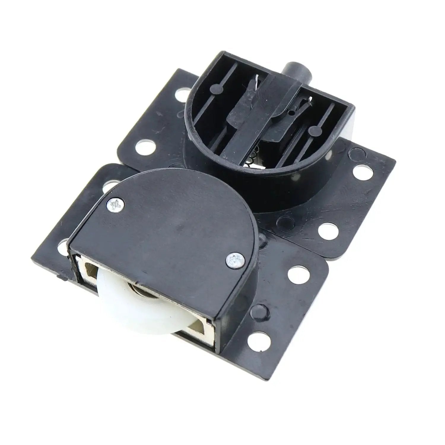 2 Sets 58x31mm Black Sliding Cabinet Hardware Nylon Pulley Roller for Sliding Doors Drawers Windows and Closets