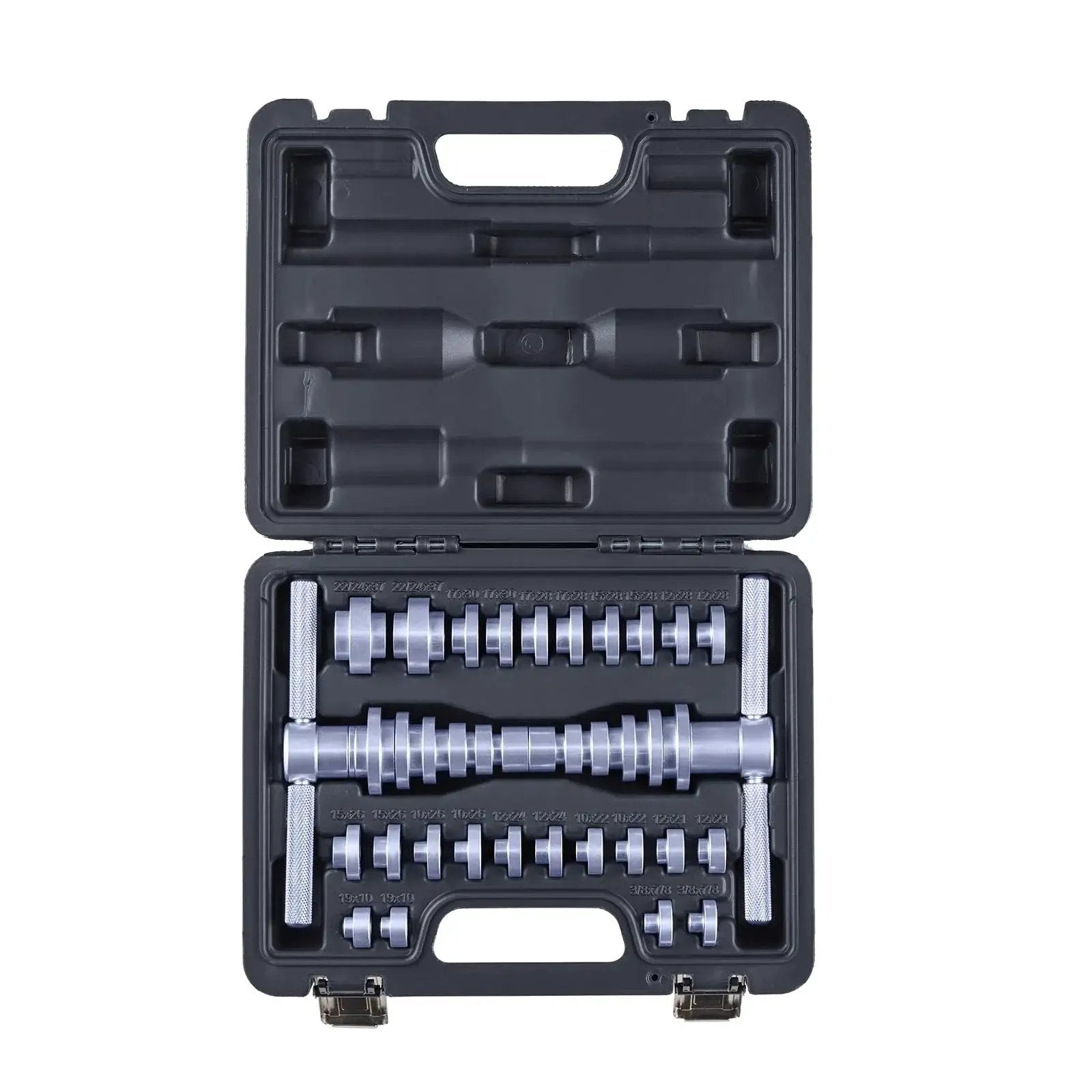 Bicycle Bearing Press Kit For Wheel And Hub Installation With Bushings And Wrenches 25-Piece Set in open case