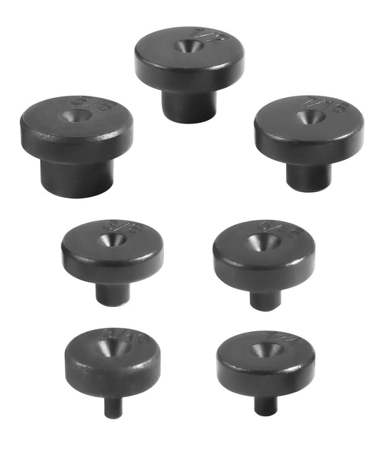 7 Piece Double Flare Adapters Set For Three Sixteenths To Five Eighths Tubing, steel adapters for automotive use