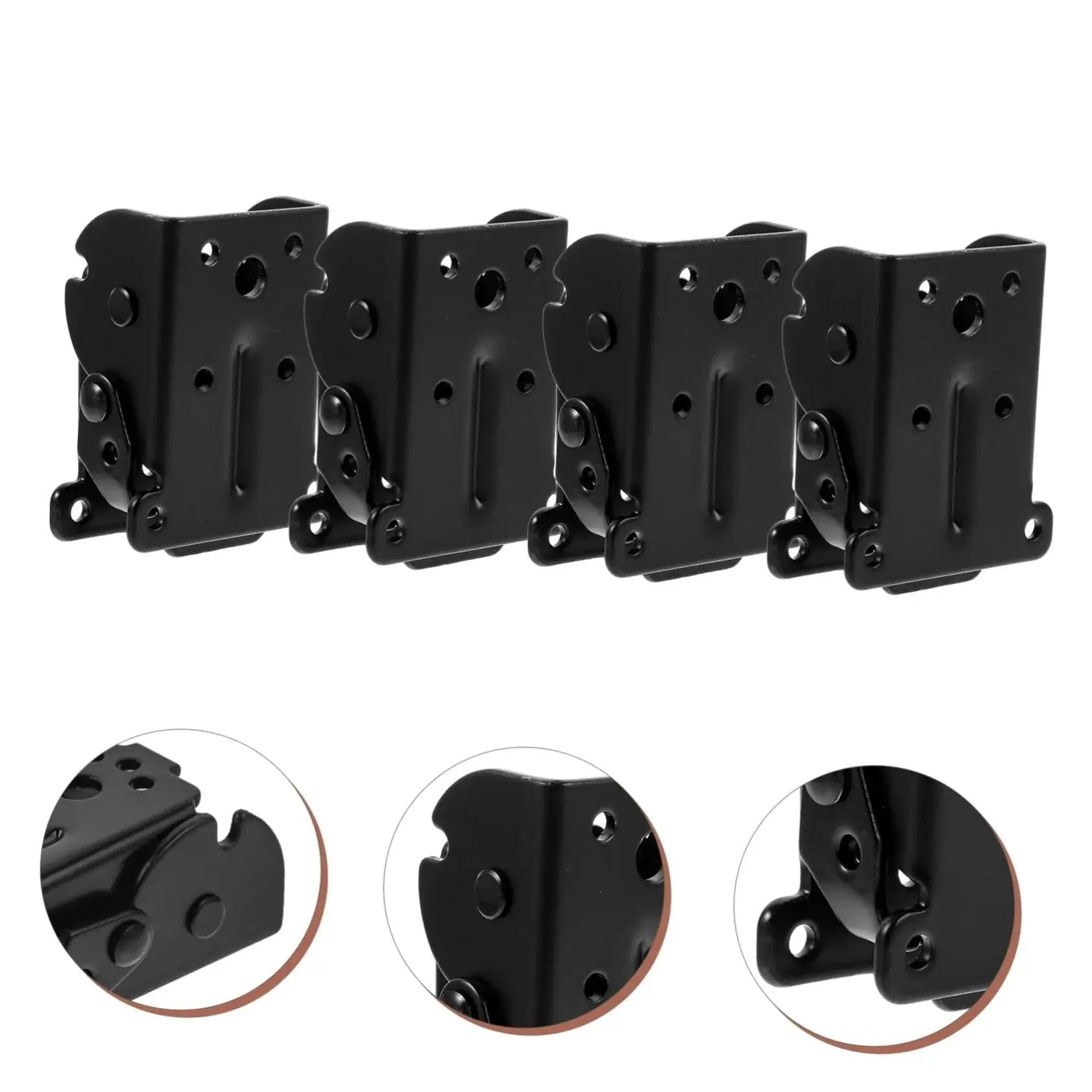 Four Pack Folding Rack And Table Hinge Set For Space Saving Easy Install High Load Capacity Durable Chair And Furniture Hinges