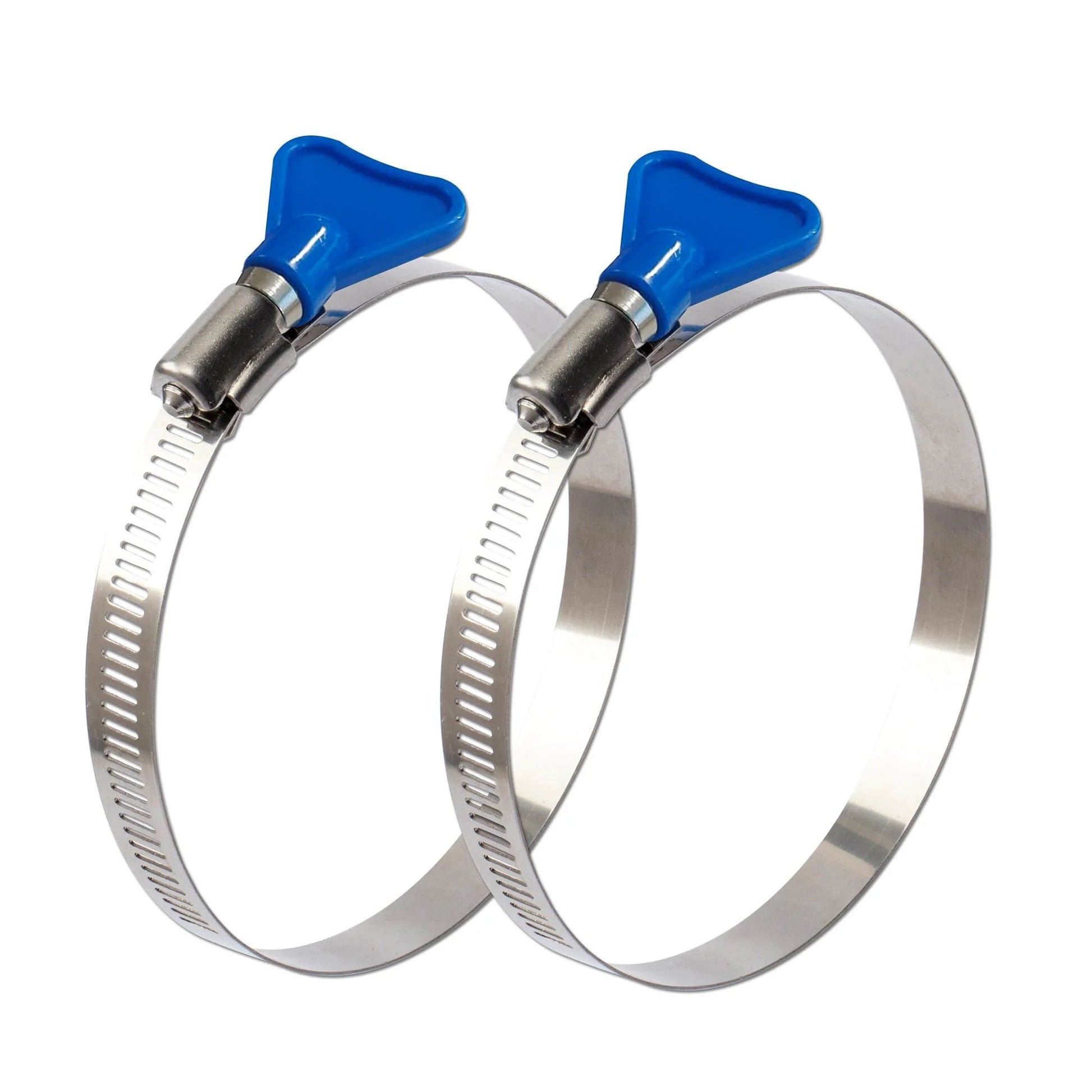 Beefy 2 Pack 4 Inch Key Type Worm Gear Hose Clamps 304 Stainless Steel Rust Resistant Adjustable 91 to 114 Mm Heavy Duty Clamps