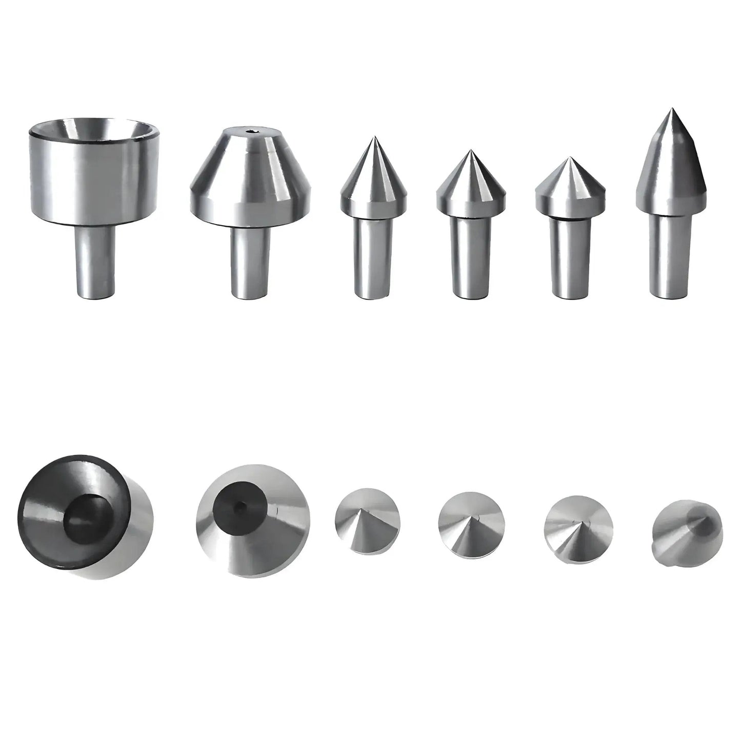 Mt3 Medium Duty Live Center Set 3MT Morse Taper Revolving Center With High Carbon Steel Construction Interchangeable Tips 7 Pieces Kit