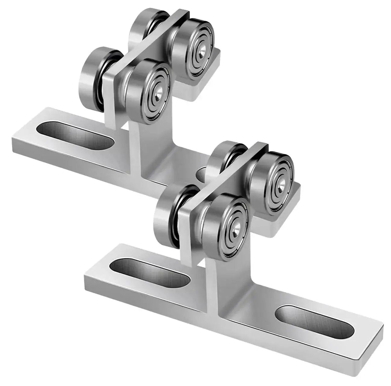 4 Wheel Trolley Assembly For 1-5/8 Inch Unistrut Channel Galvanized Steel Silent Operation, high load capacity 1000 lbs, pack of 2
